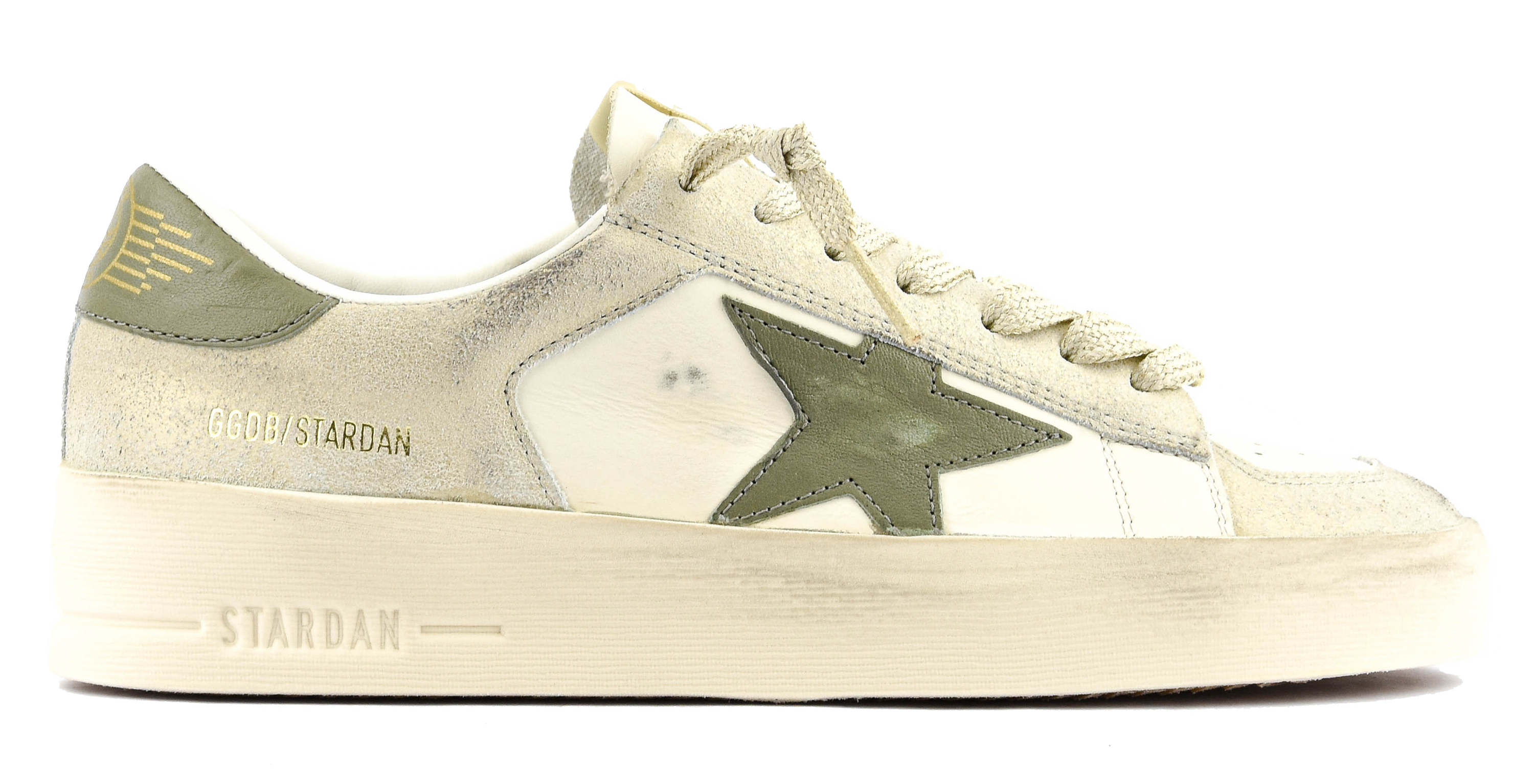GOLDEN GOOSE STARDAN WHITE/GREEN