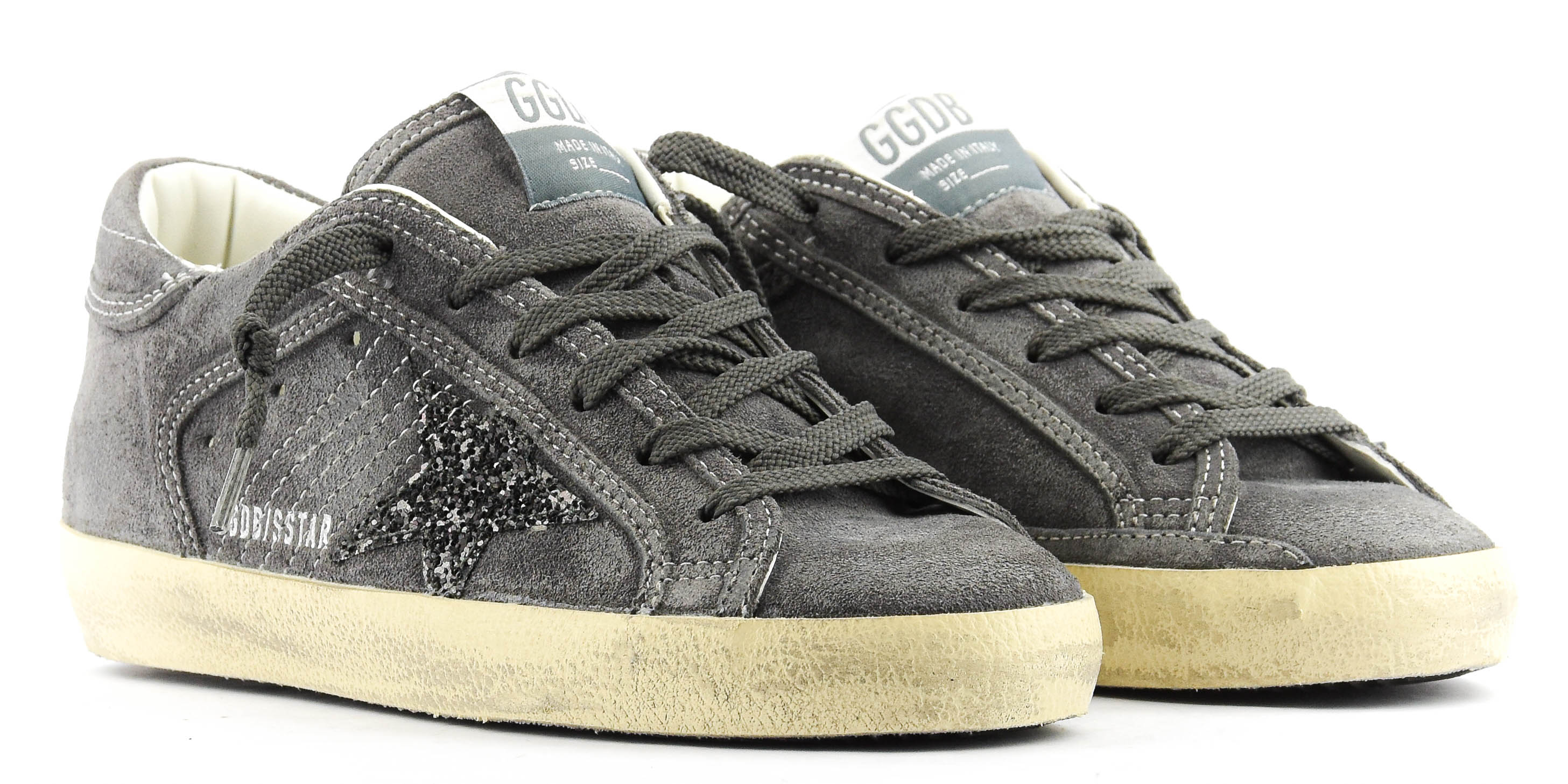 GOLDEN GOOSE SUPER STAR FOLDED GREY