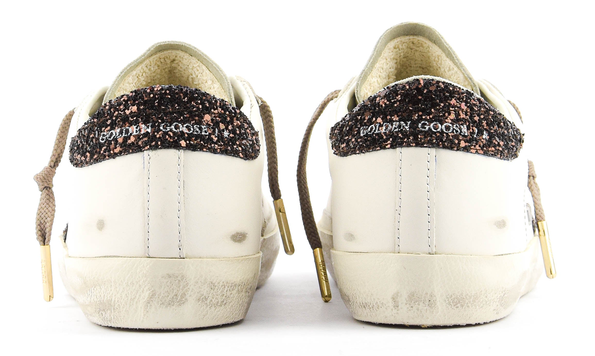 GOLDEN GOOSE SUPER STAR WHITE/BROWN