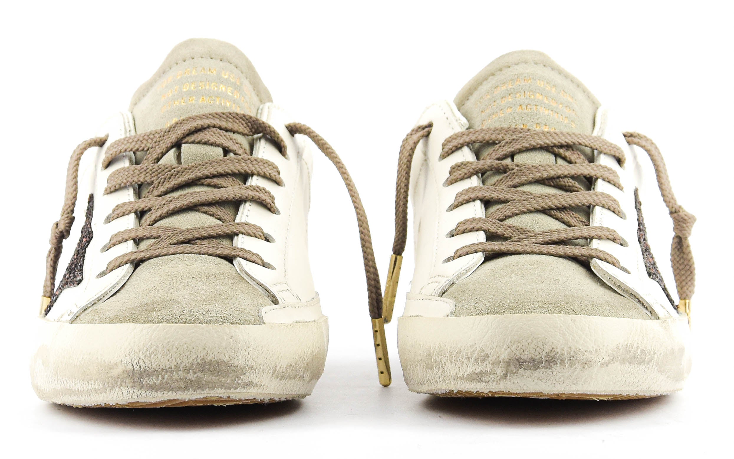 GOLDEN GOOSE SUPER STAR WHITE/BROWN