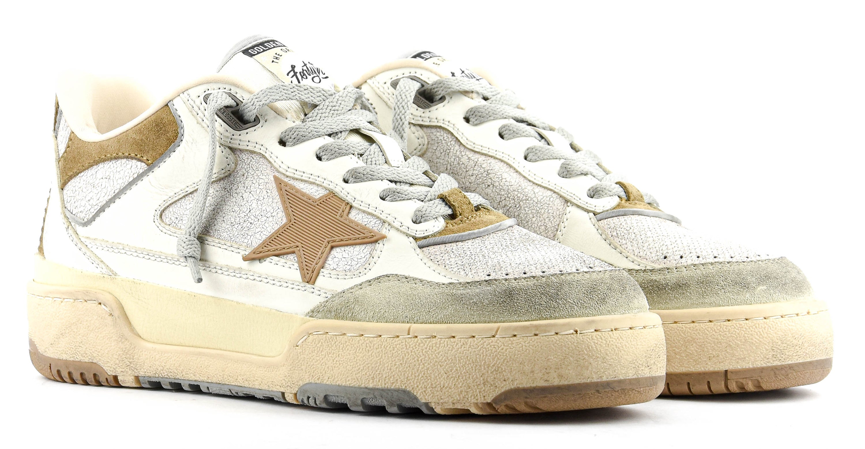 GOLDEN GOOSE FORTY2 WHITE/TABACO