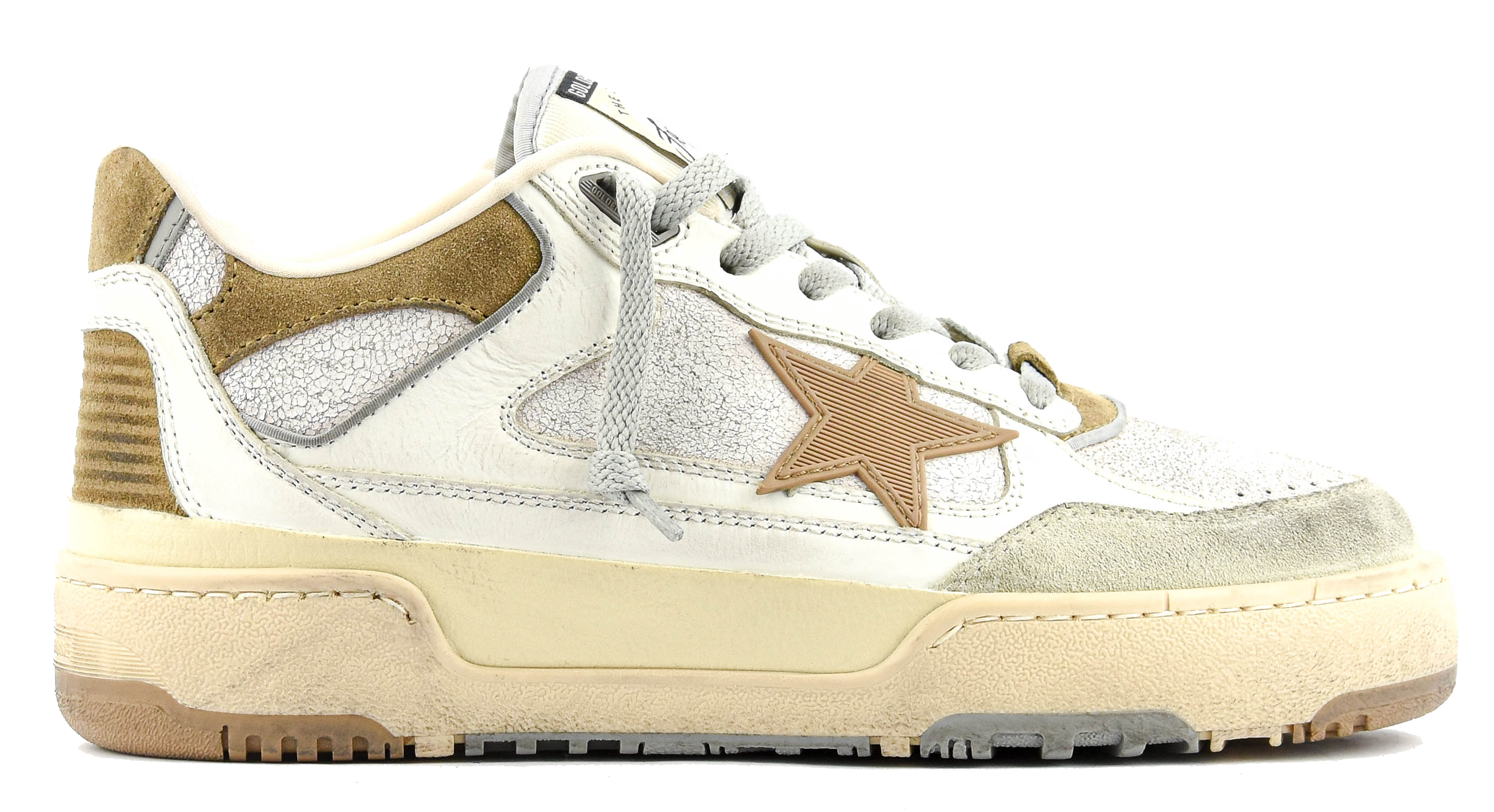 GOLDEN GOOSE FORTY2 WHITE/TABACO