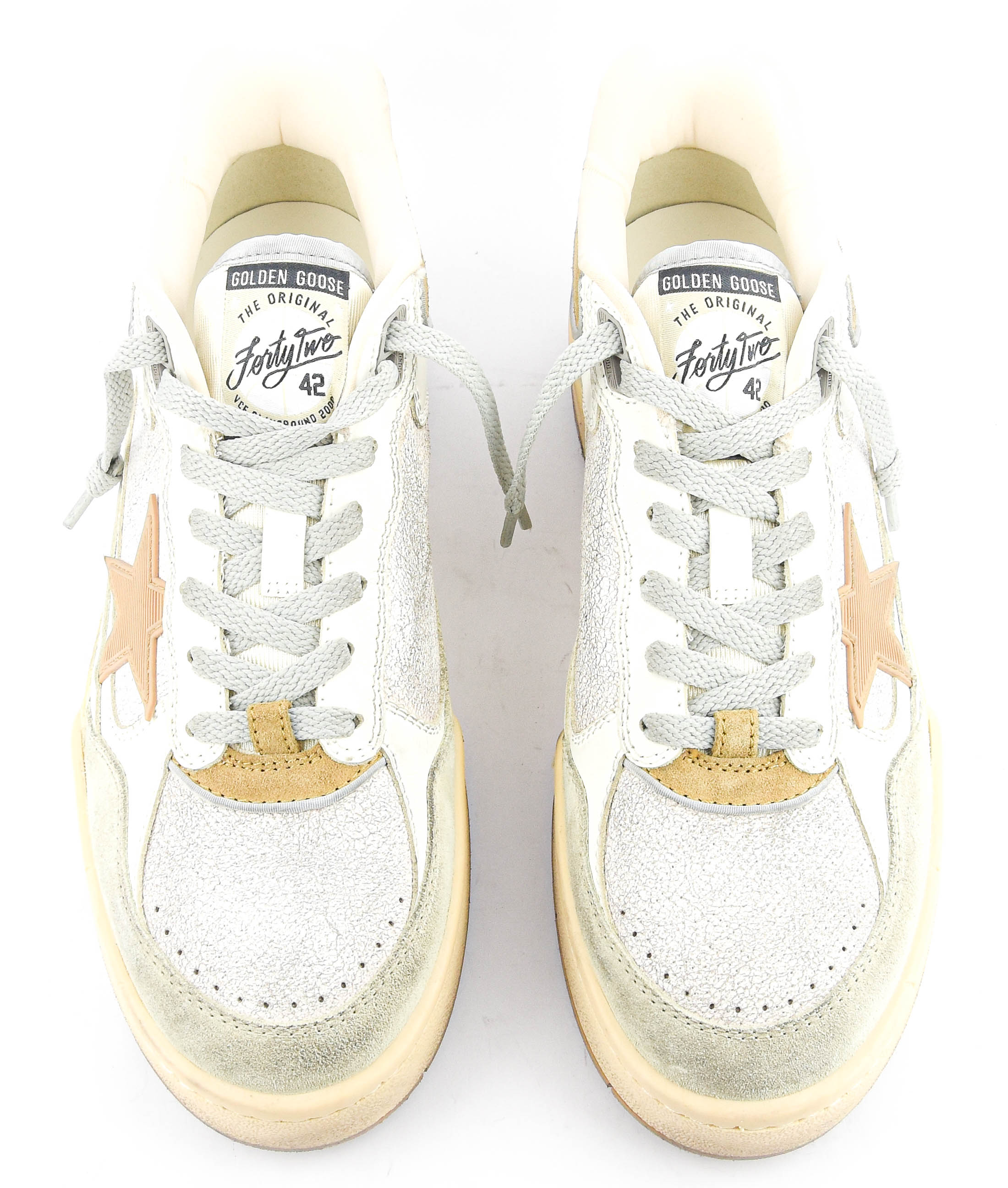 GOLDEN GOOSE FORTY2 WHITE/TABACO