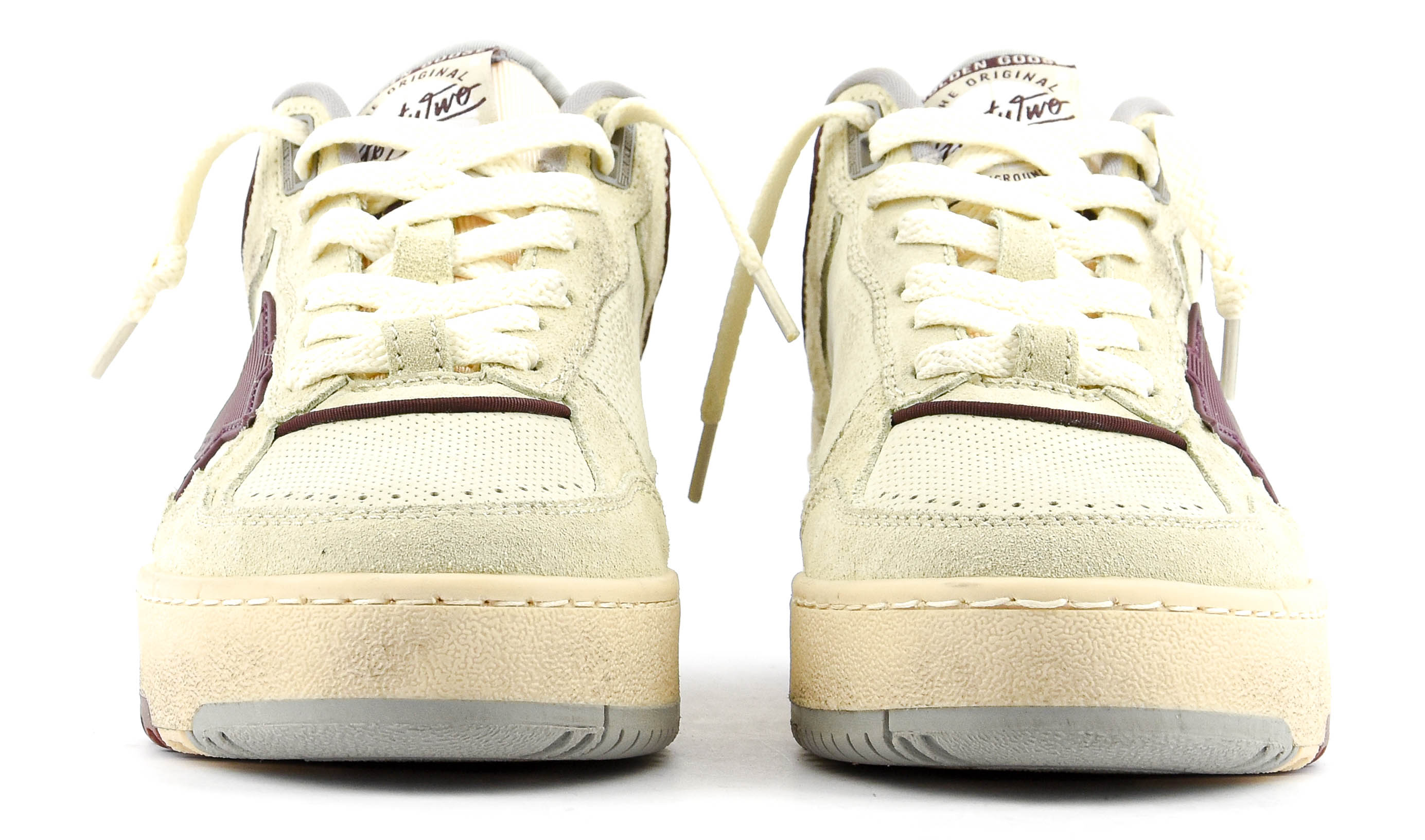 GOLDEN GOOSE FORTY2 BEIGE/BORDEAUX