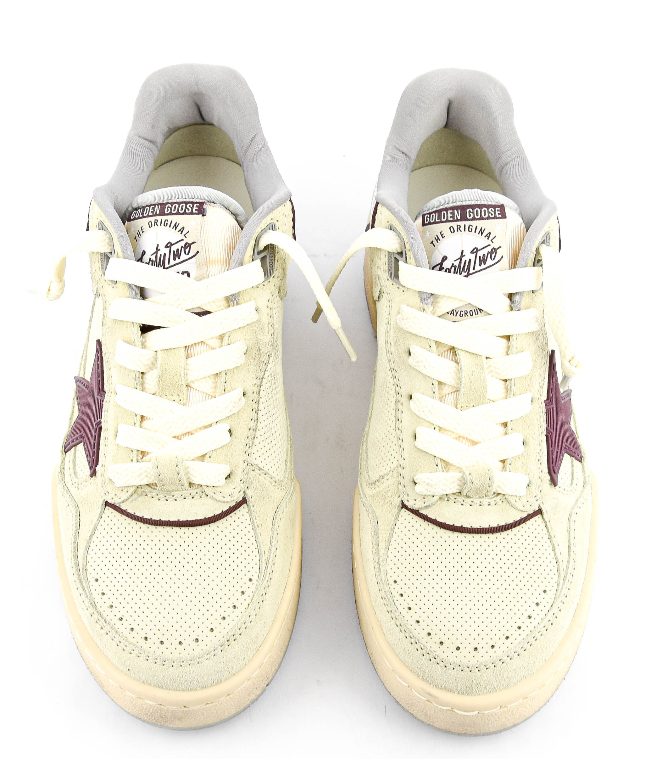 GOLDEN GOOSE FORTY2 BEIGE/BORDEAUX