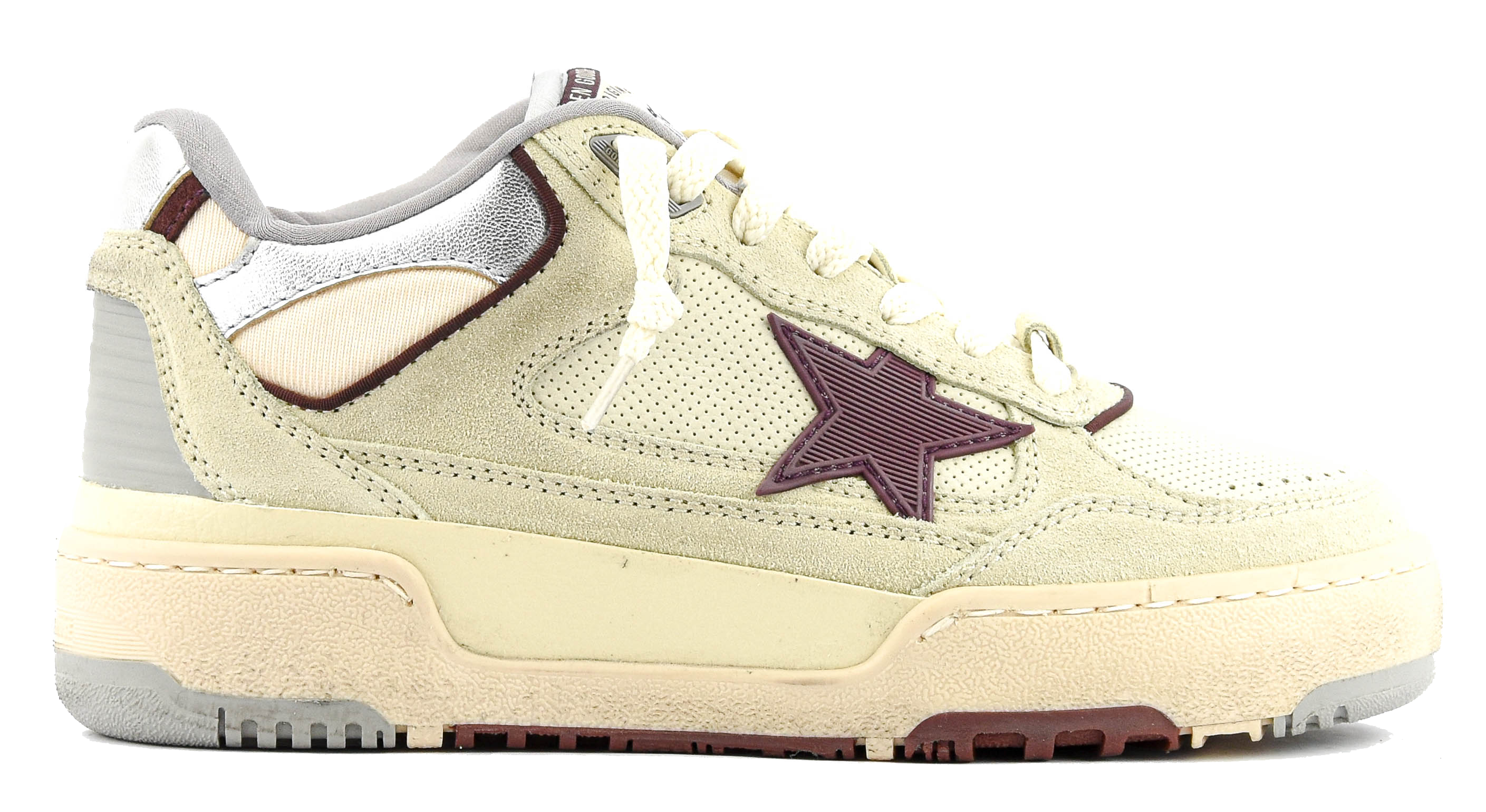 GOLDEN GOOSE FORTY2 BEIGE/BORDEAUX