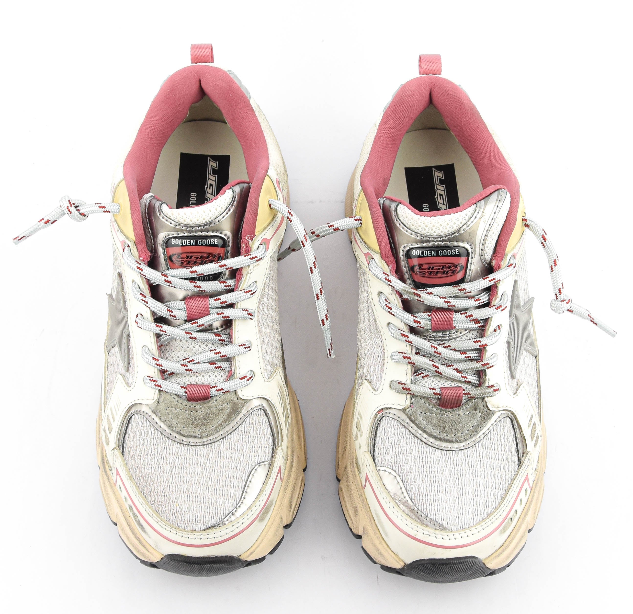 GOLDEN GOOSE LIGHT STAR WHITE/PINK