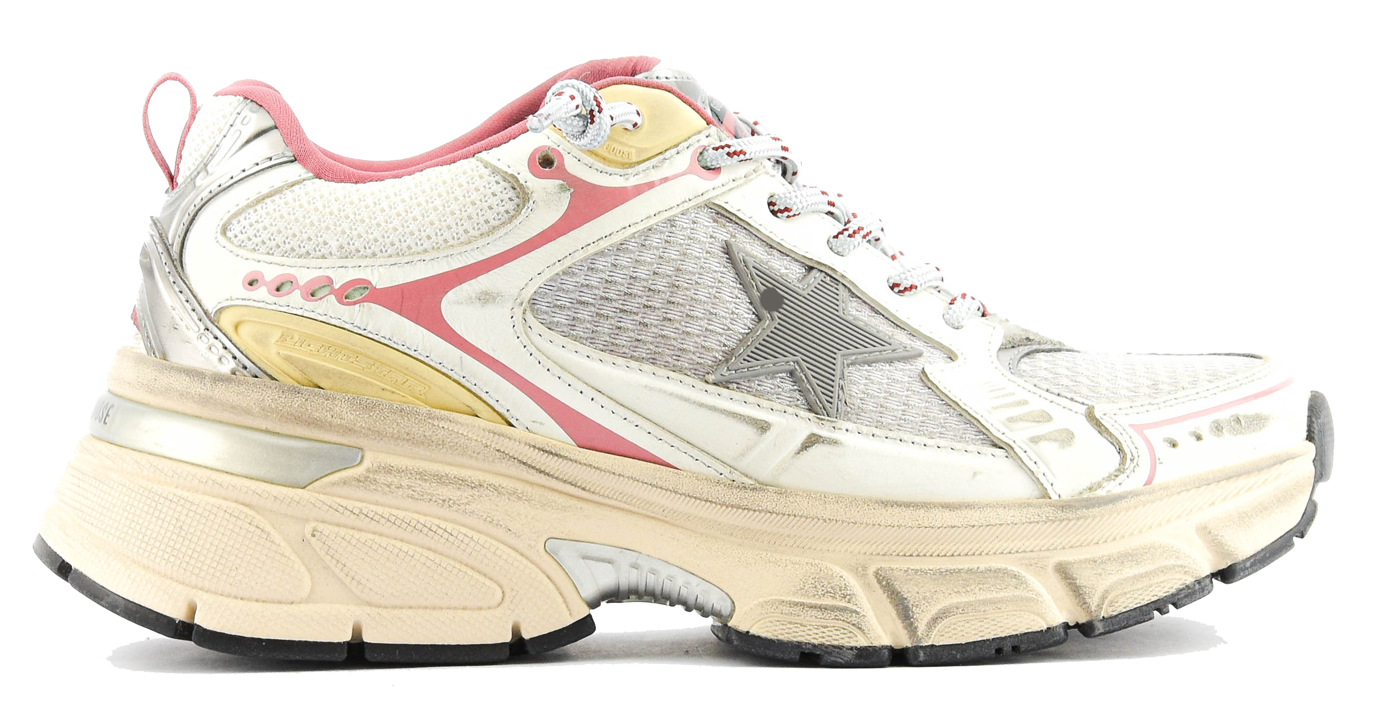 GOLDEN GOOSE LIGHT STAR WHITE/PINK
