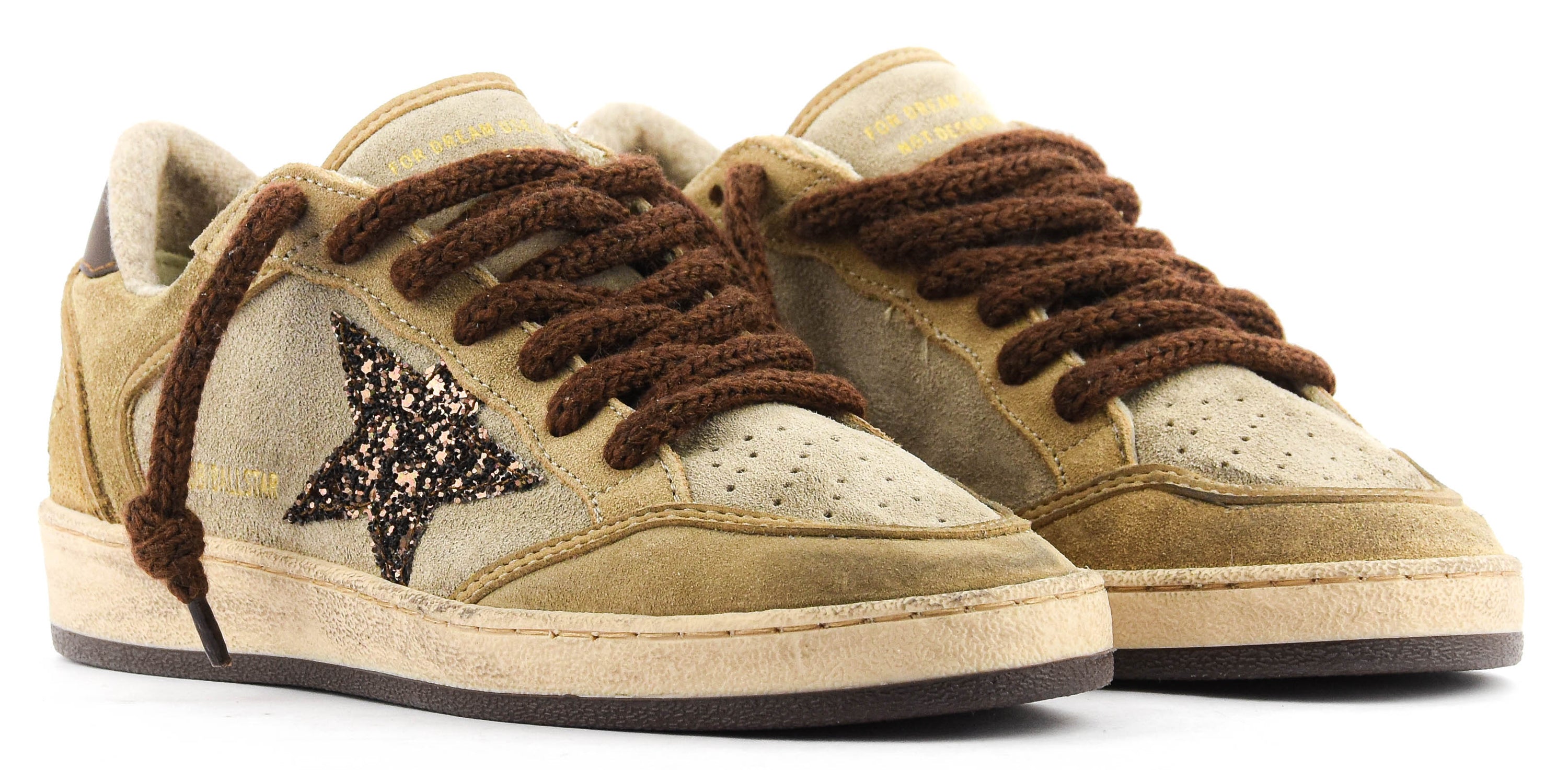 GOLDEN GOOSE BALL STAR BROWN/BEIGE