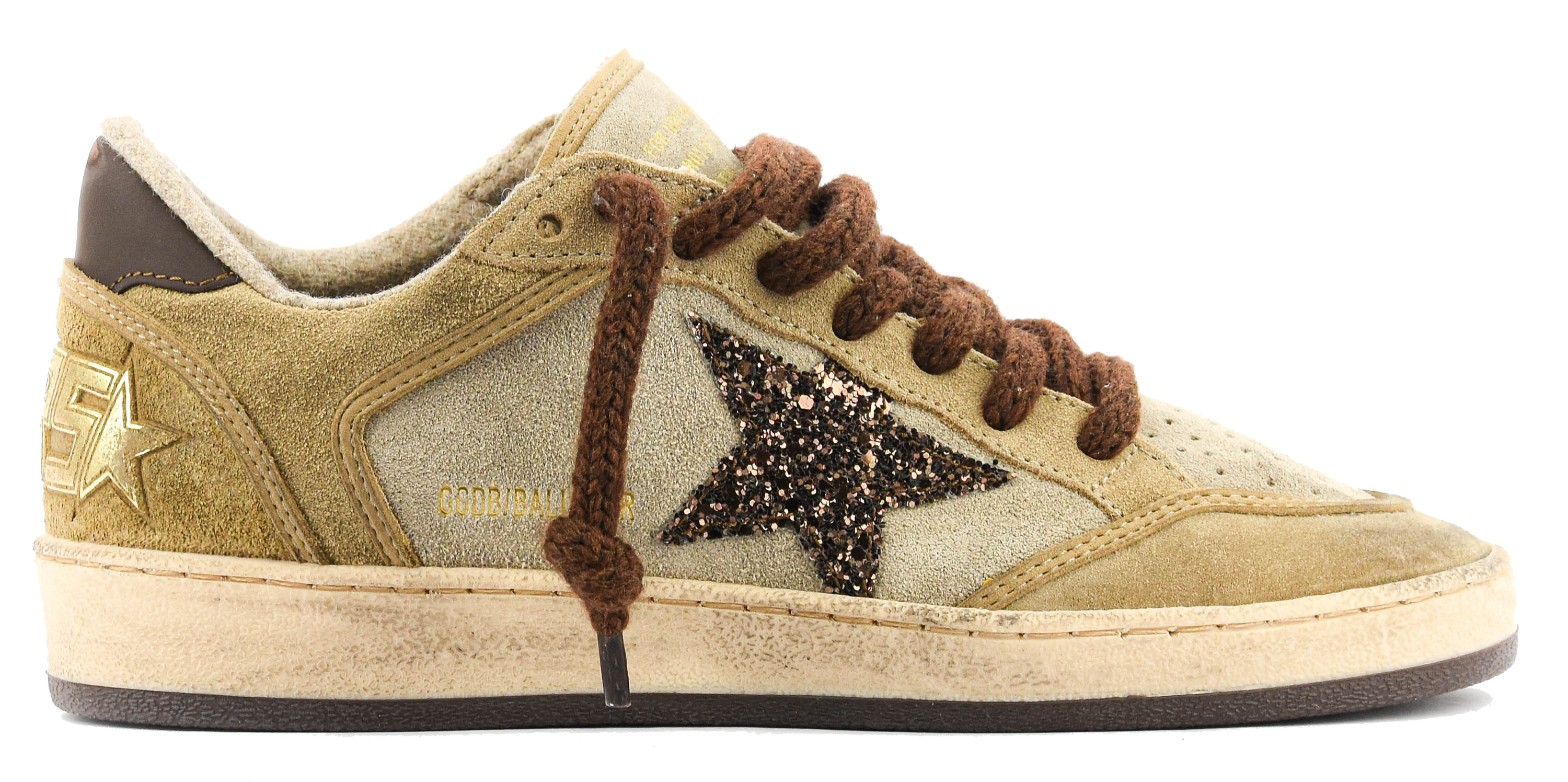 GOLDEN GOOSE BALL STAR BROWN/BEIGE