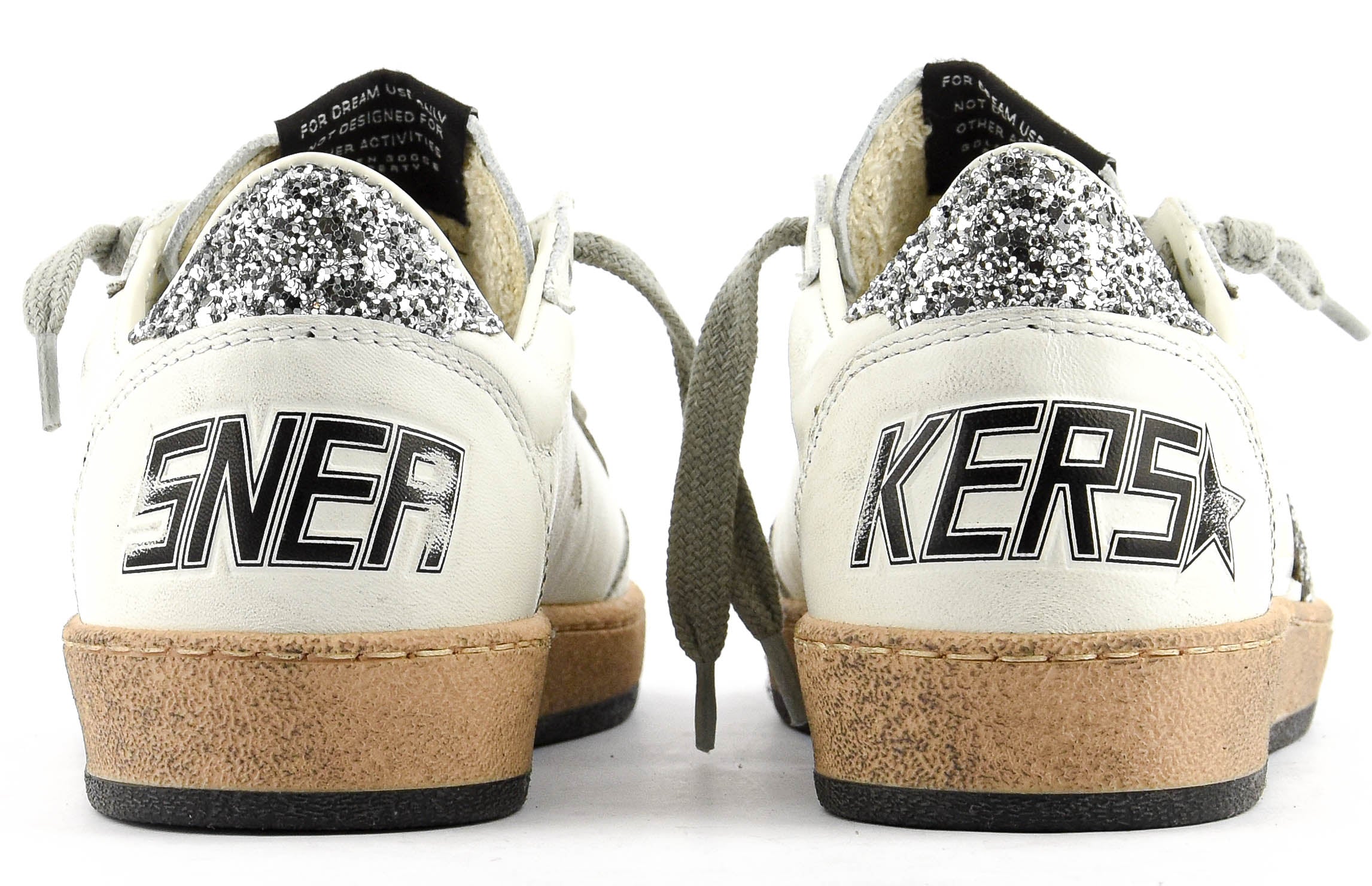 GOLDEN GOOSE BALL STAR WHITE/SILVER