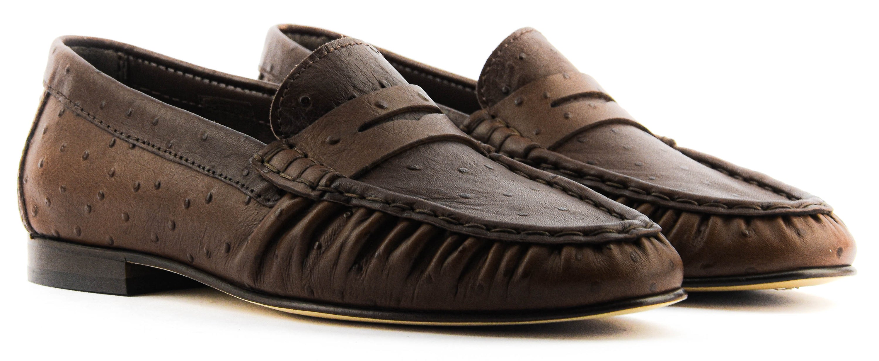 POEVE LOAFER OSTRICH MOKA