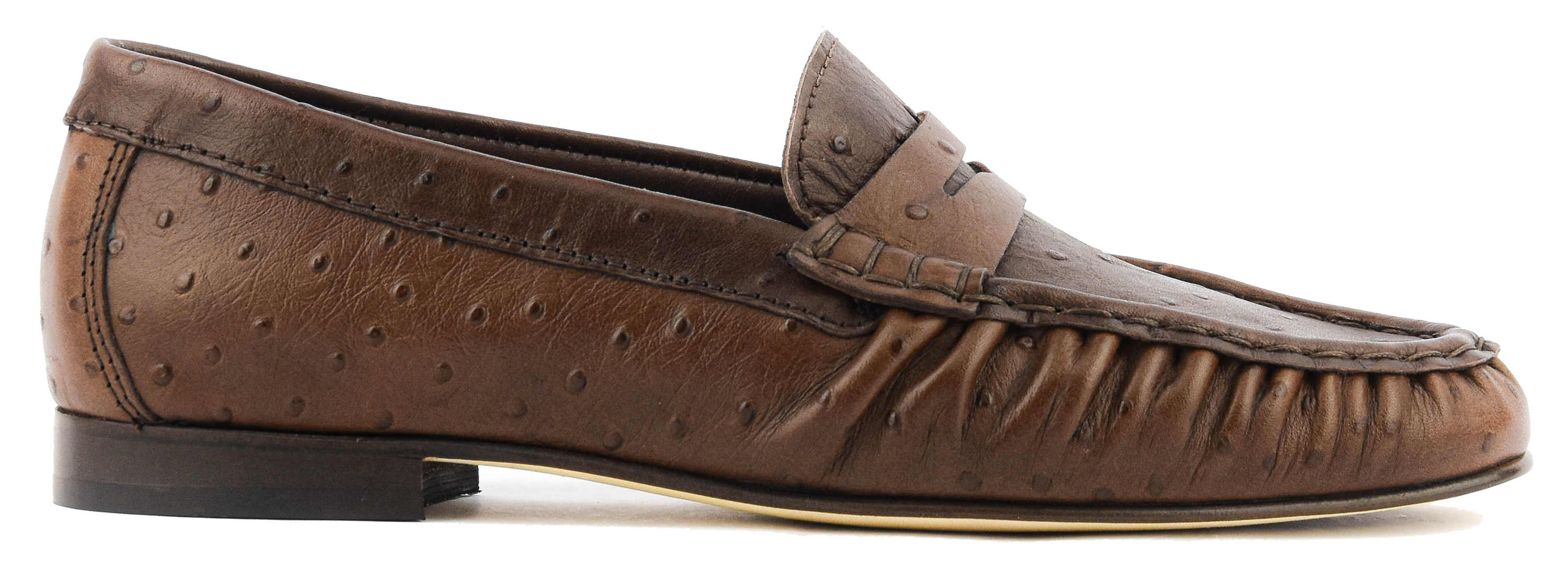 POEVE LOAFER OSTRICH MOKA