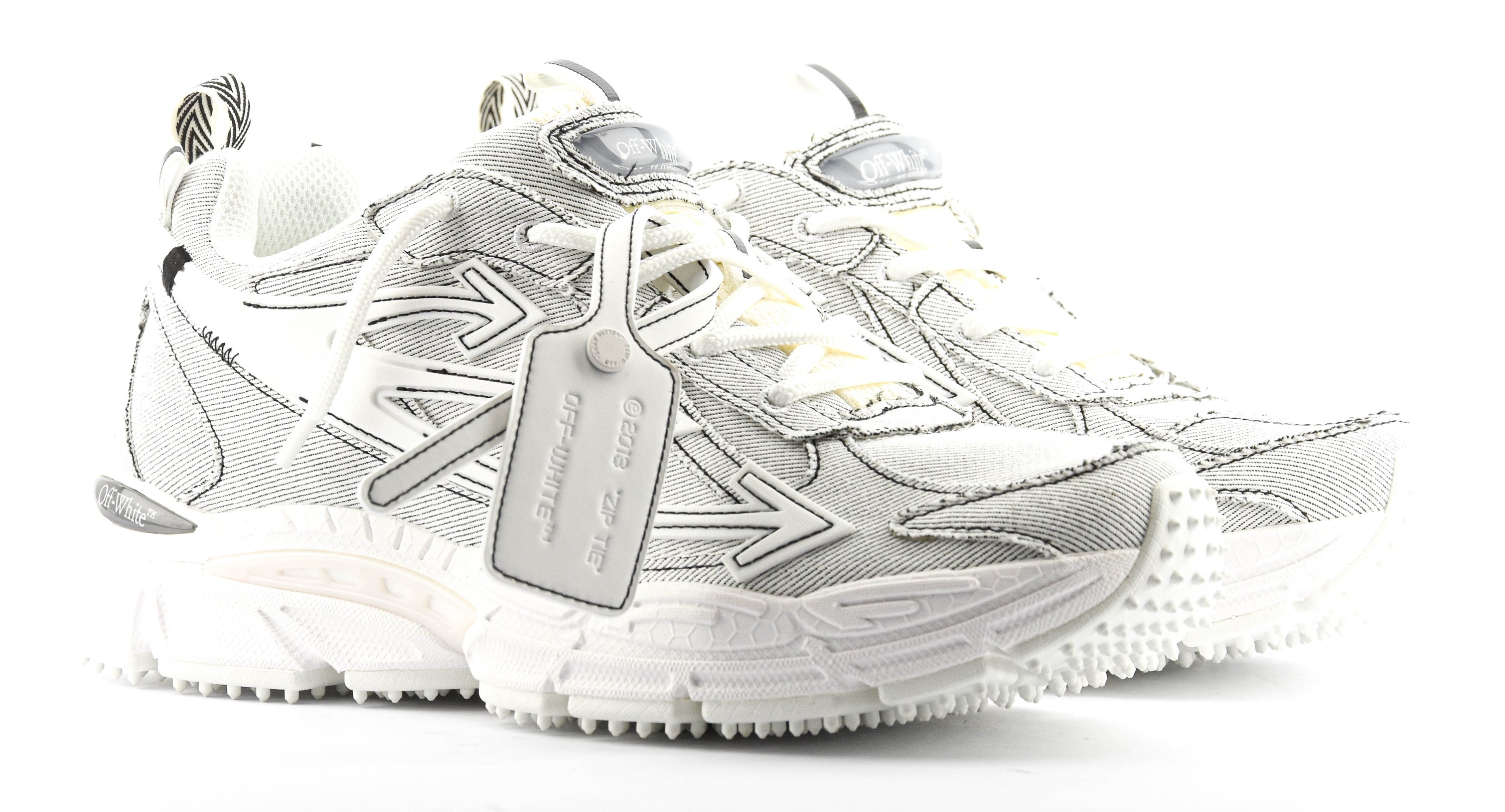 OFFWHITE BE RIGHT BACK SNEAKER WHITE JEANS