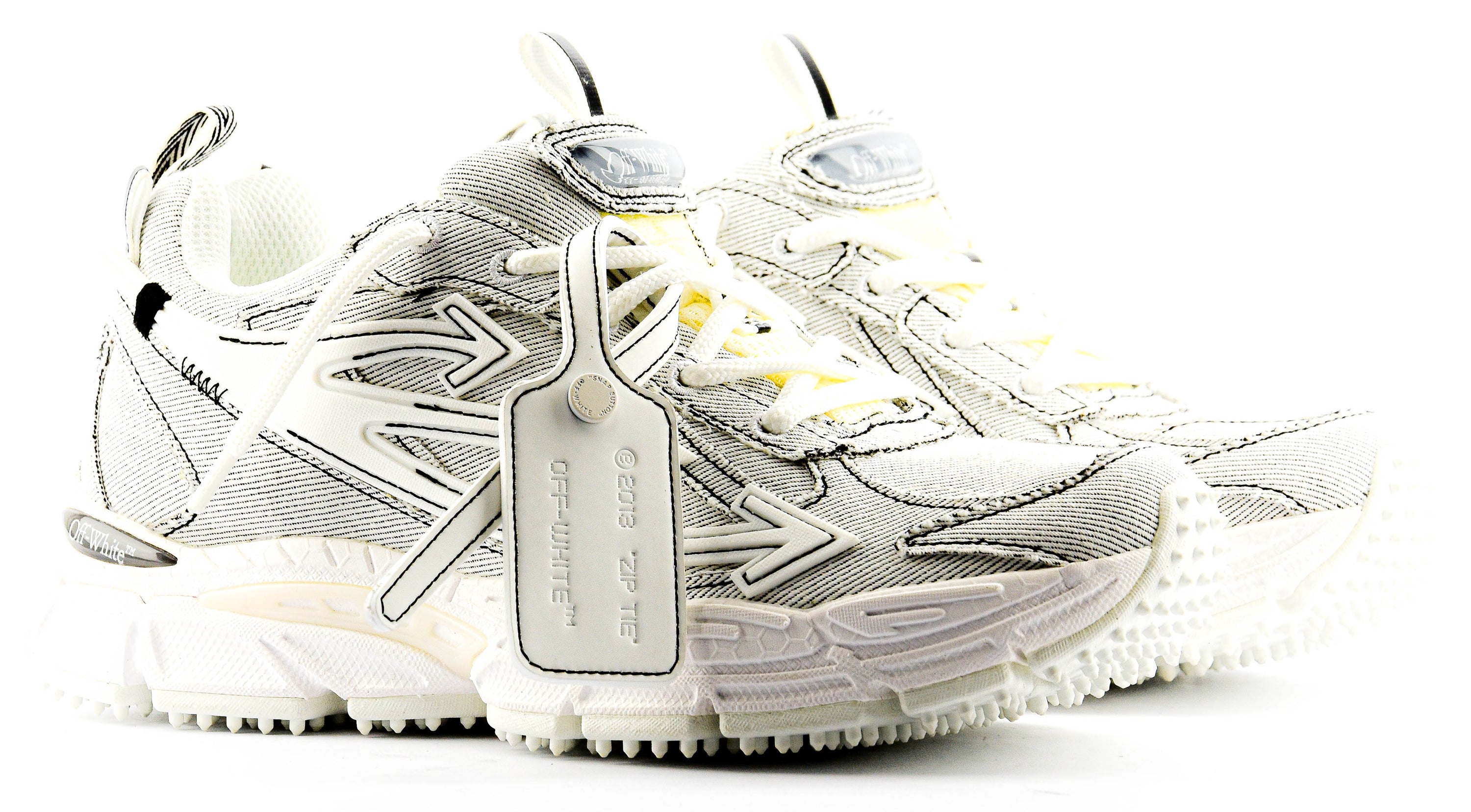 OFFWHITE BE RIGHT BACK SNEAKER WHITE JEANS