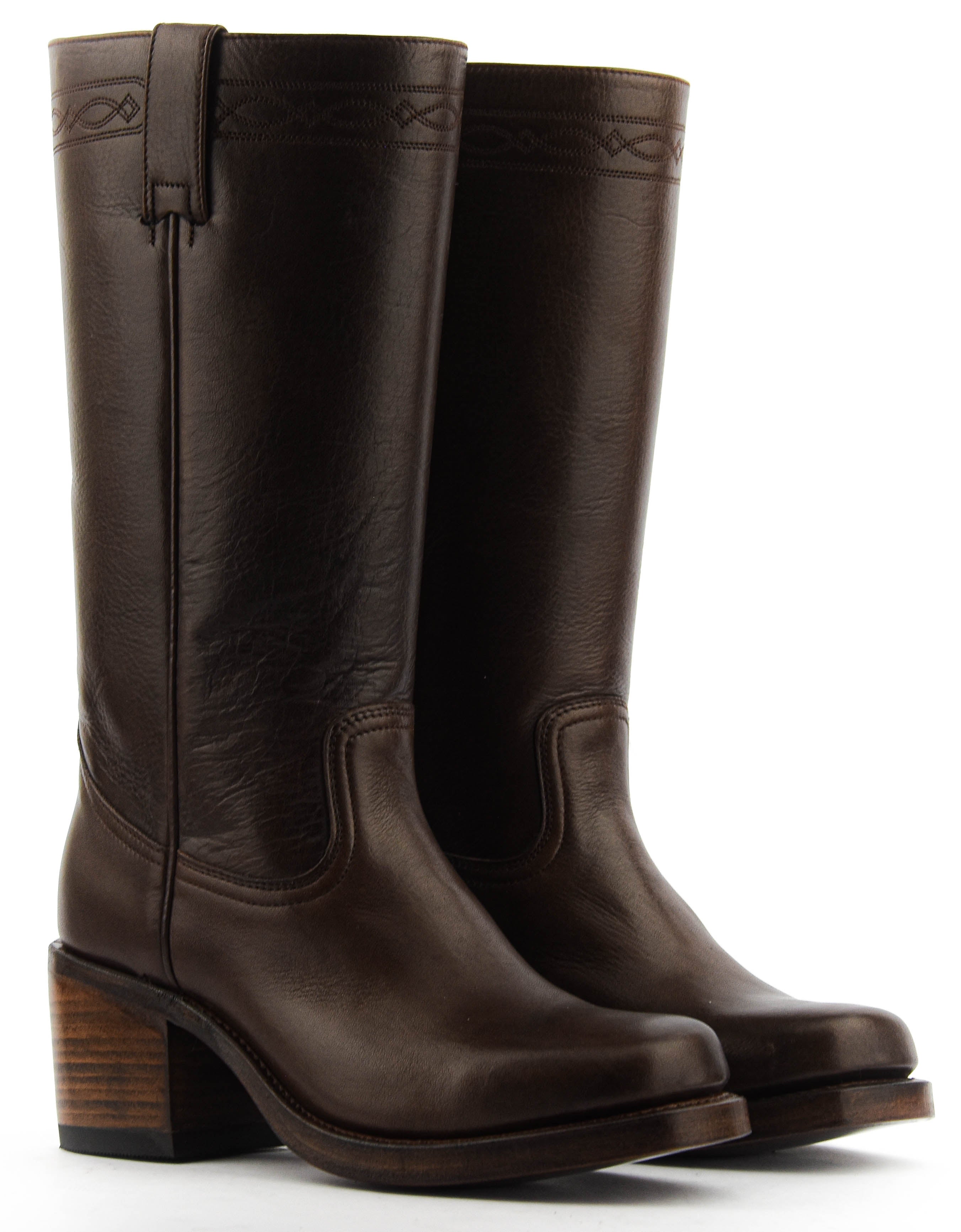 PAUL WARMER ICONIC BIKER BOOT SHORT BROWN