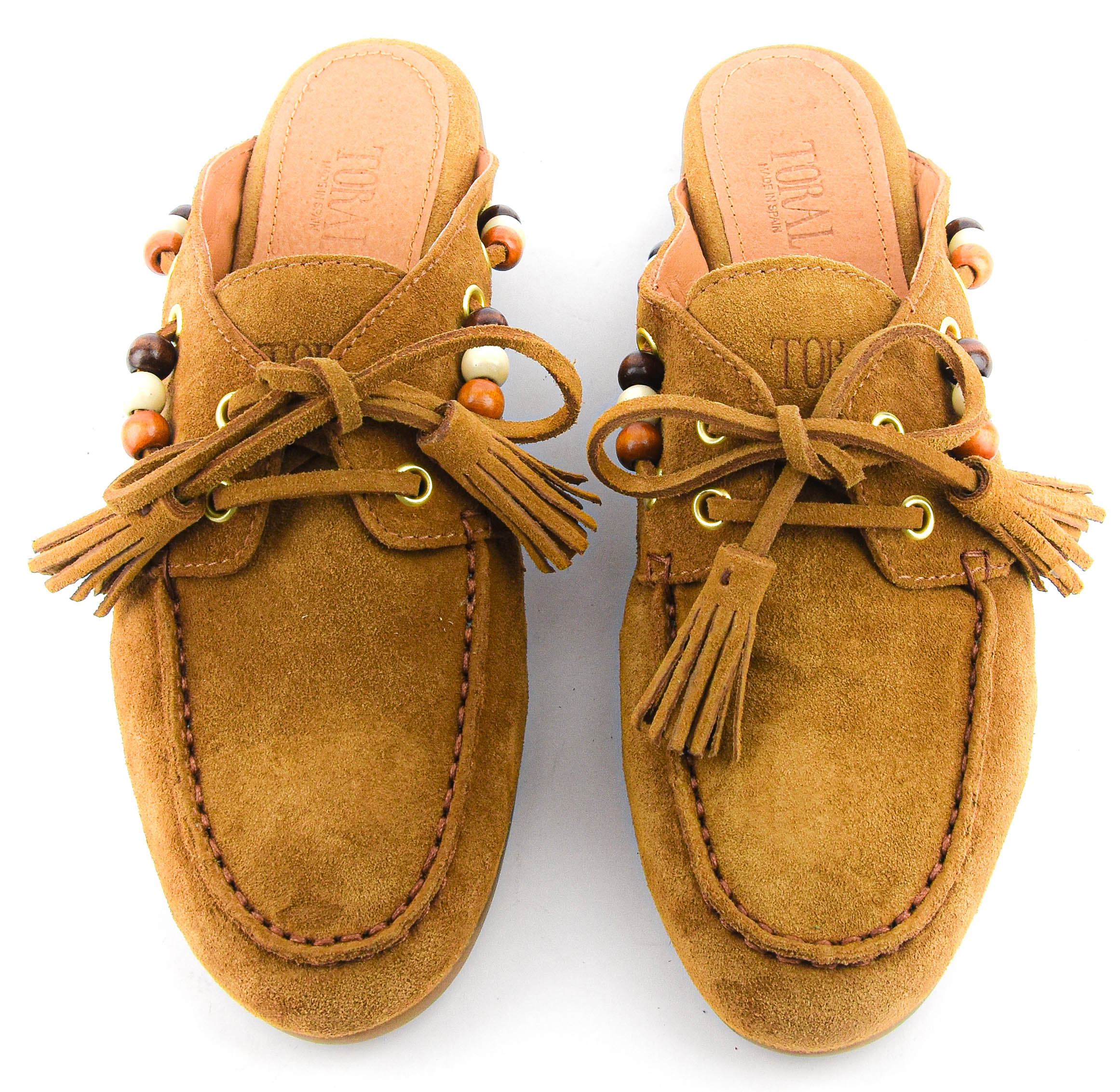 TORAL BOAT LOAFER MULE COGNAC