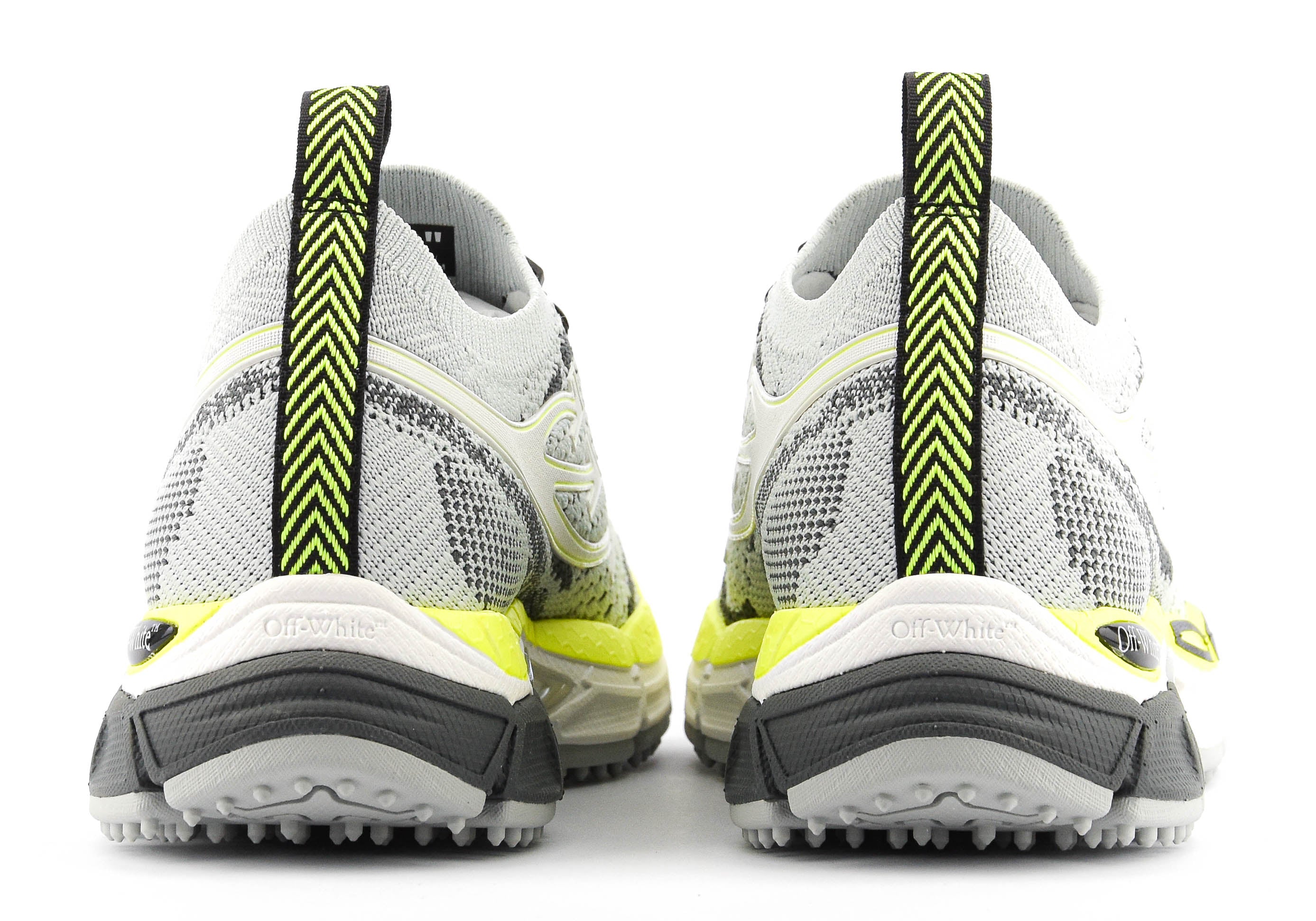 OFF WHITE BE RIGHT BACK KNIT LIGHT GREY YELLOW FLUO