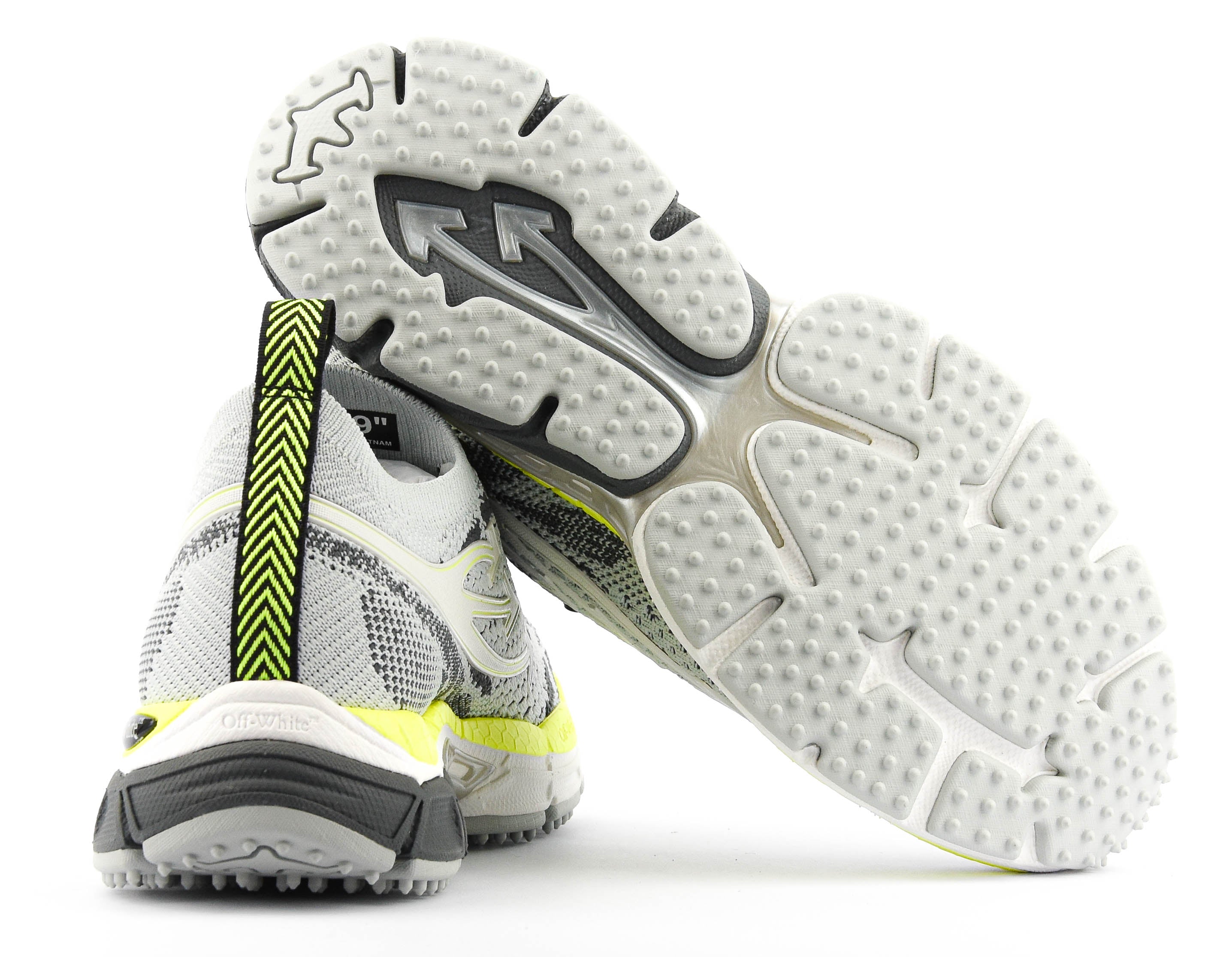 OFF WHITE BE RIGHT BACK KNIT LIGHT GREY YELLOW FLUO