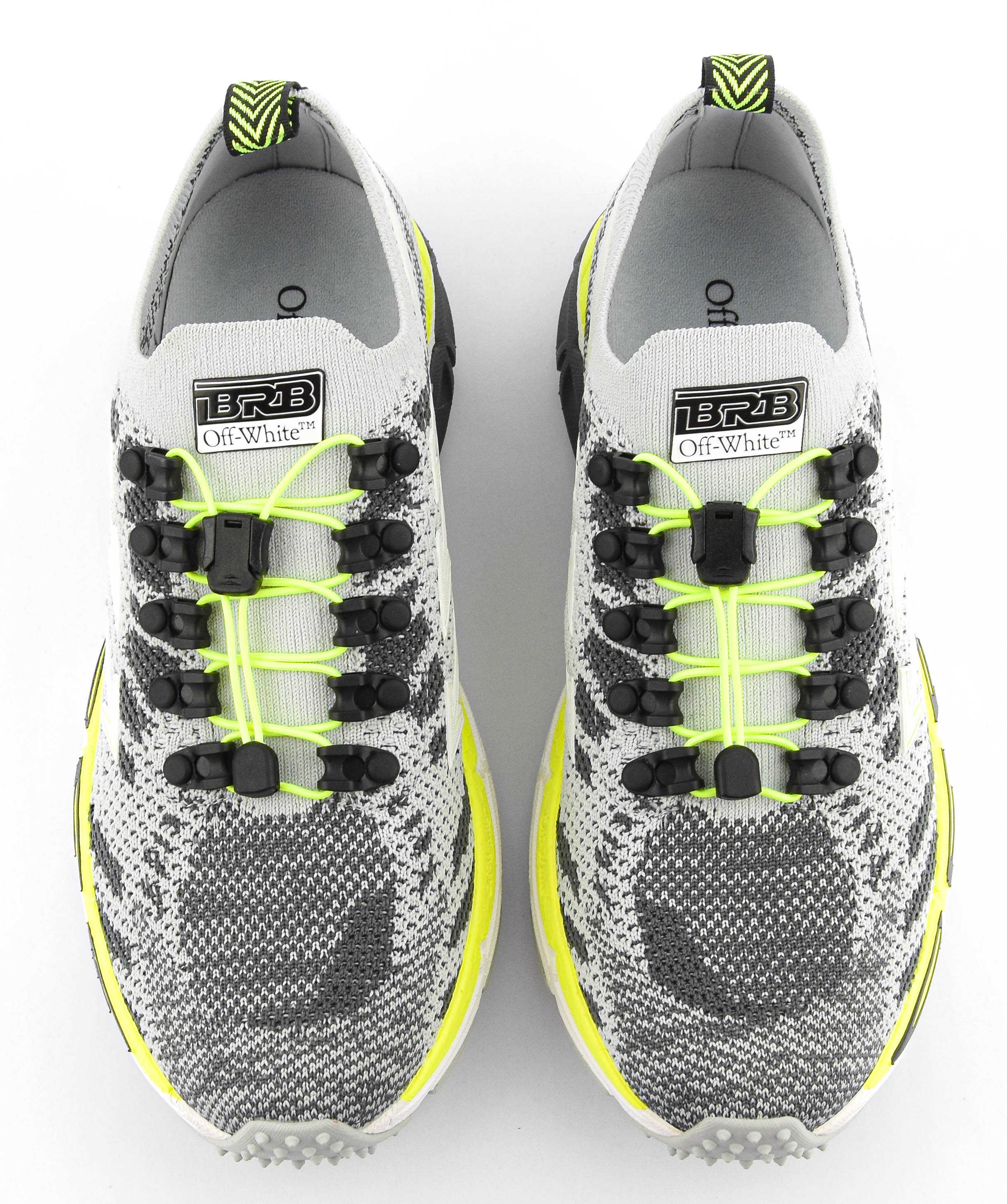 OFF WHITE BE RIGHT BACK KNIT LIGHT GREY YELLOW FLUO