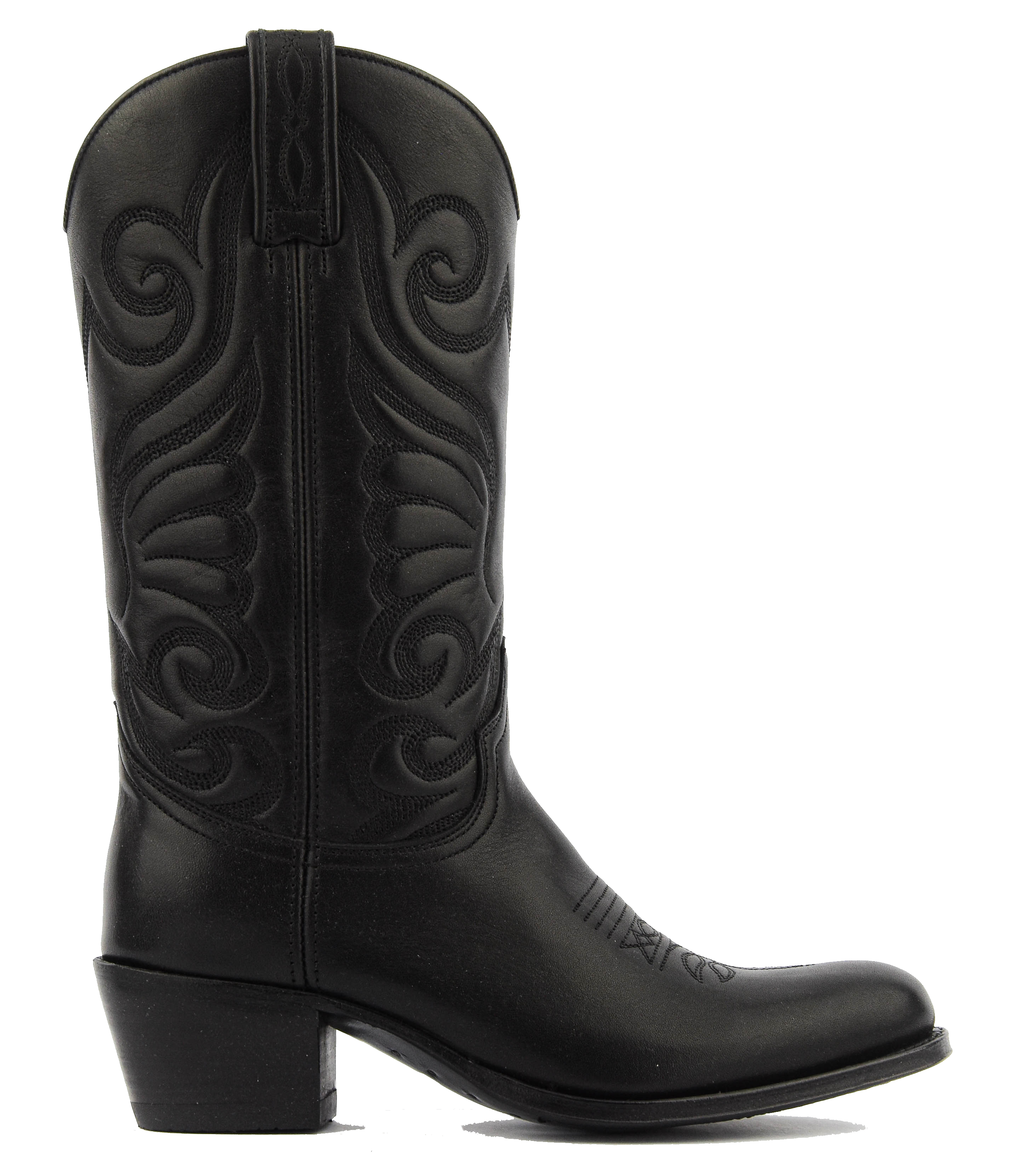 PAUL WARMER BESPOKE WESTERN BOOT MID BLACK