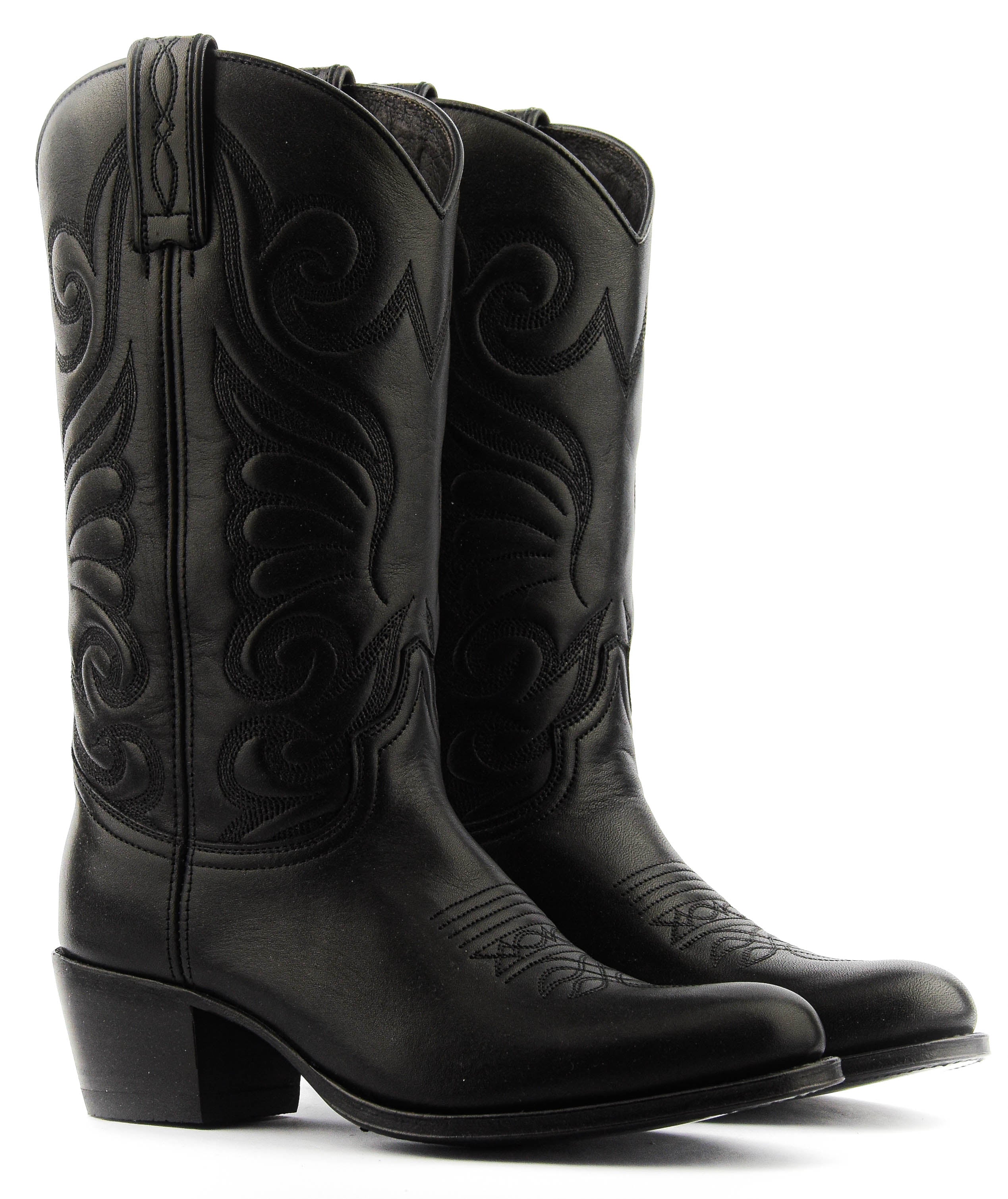 PAUL WARMER BESPOKE WESTERN BOOT MID BLACK