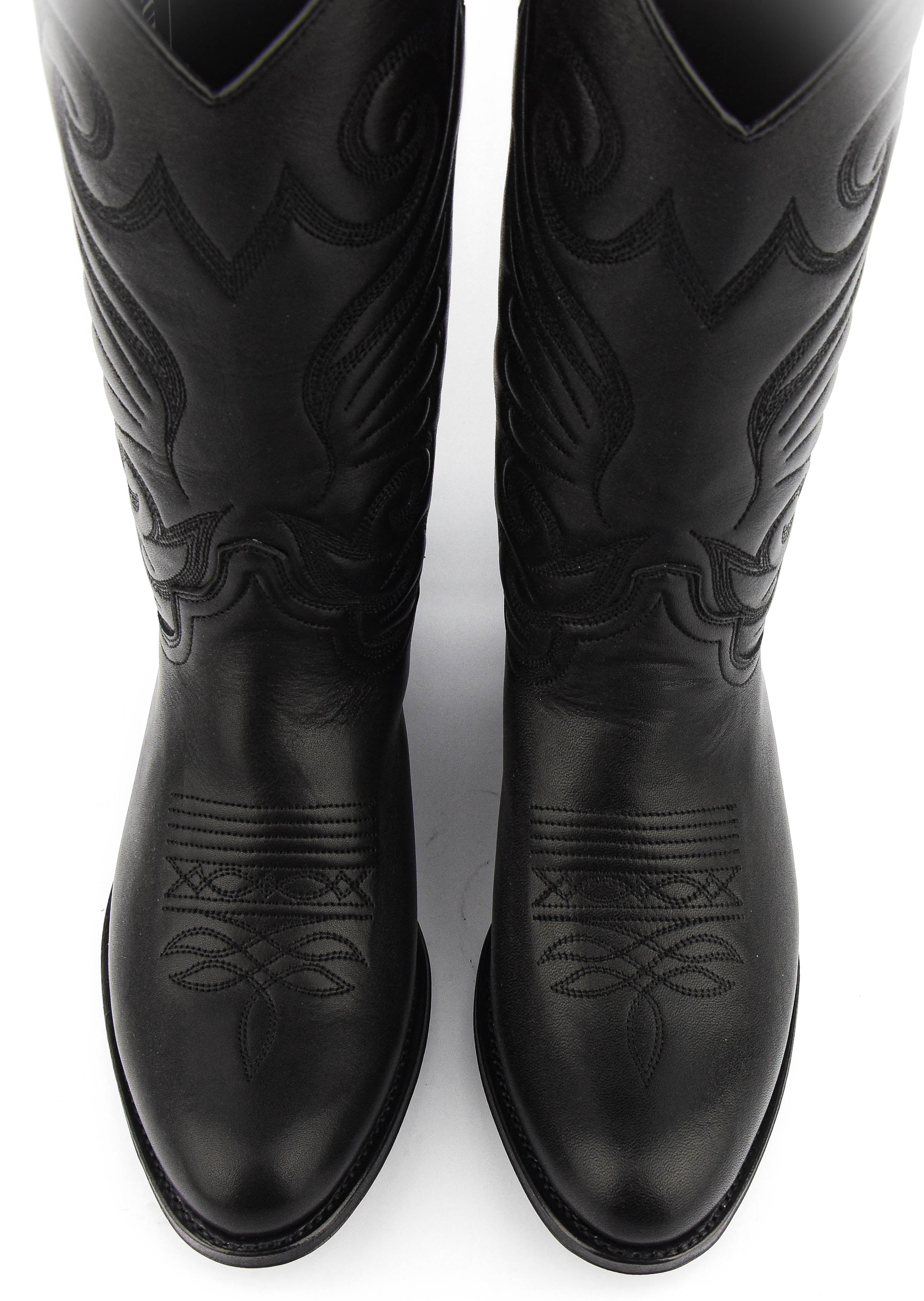 PAUL WARMER BESPOKE WESTERN BOOT MID BLACK