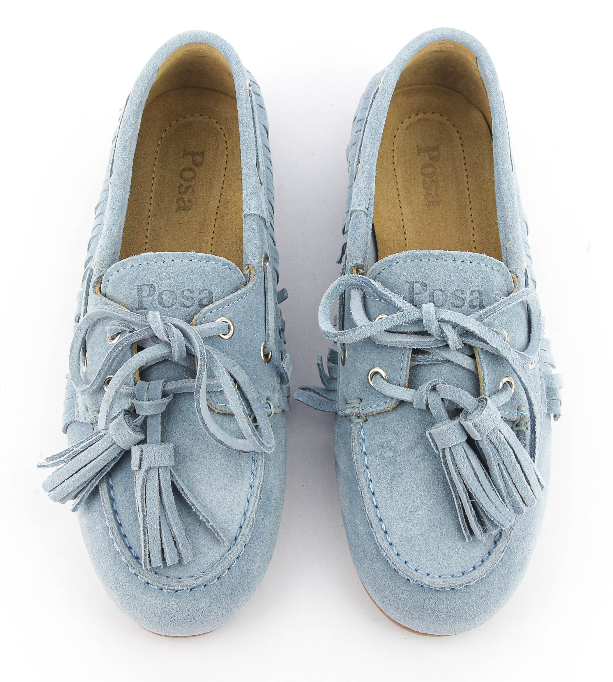 POSA BOAT LOAFER NATIVE TASSEL BLUE LAGOON