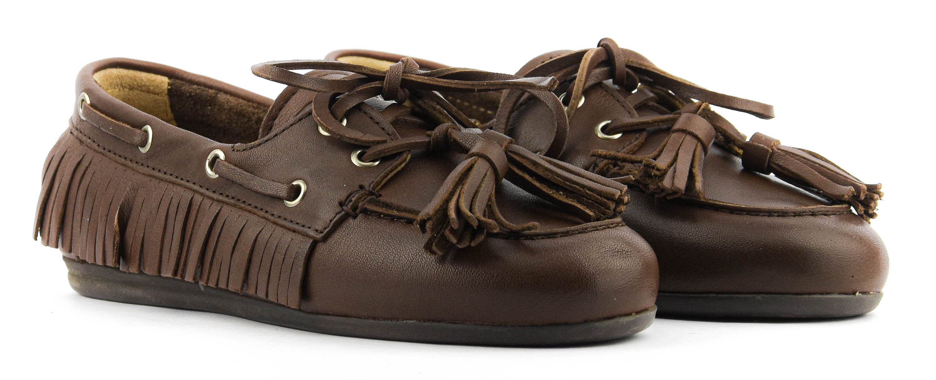 POSA BOAT LOAFER NATIVE TASSEL BROWN