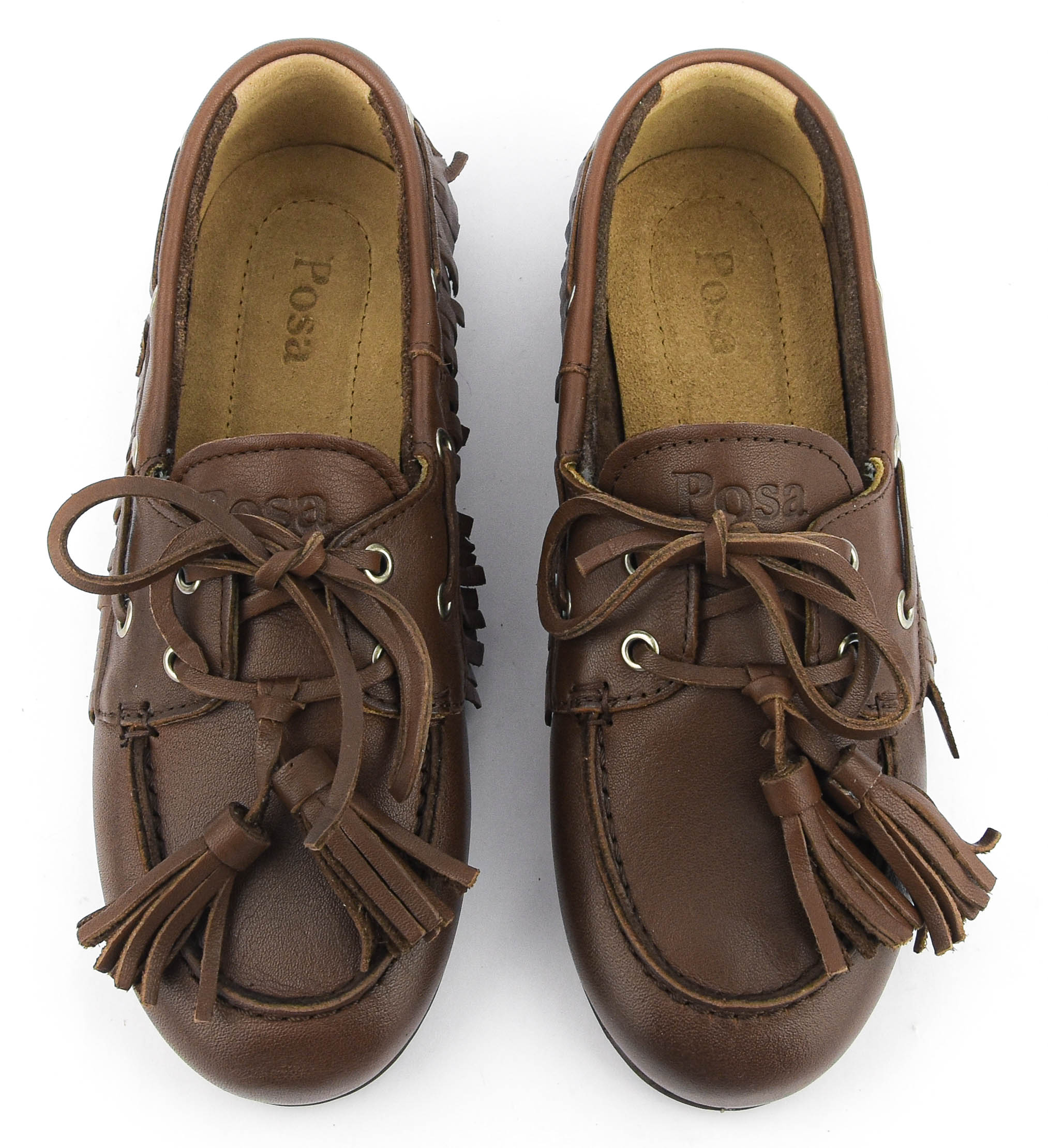 POSA BOAT LOAFER NATIVE TASSEL BROWN