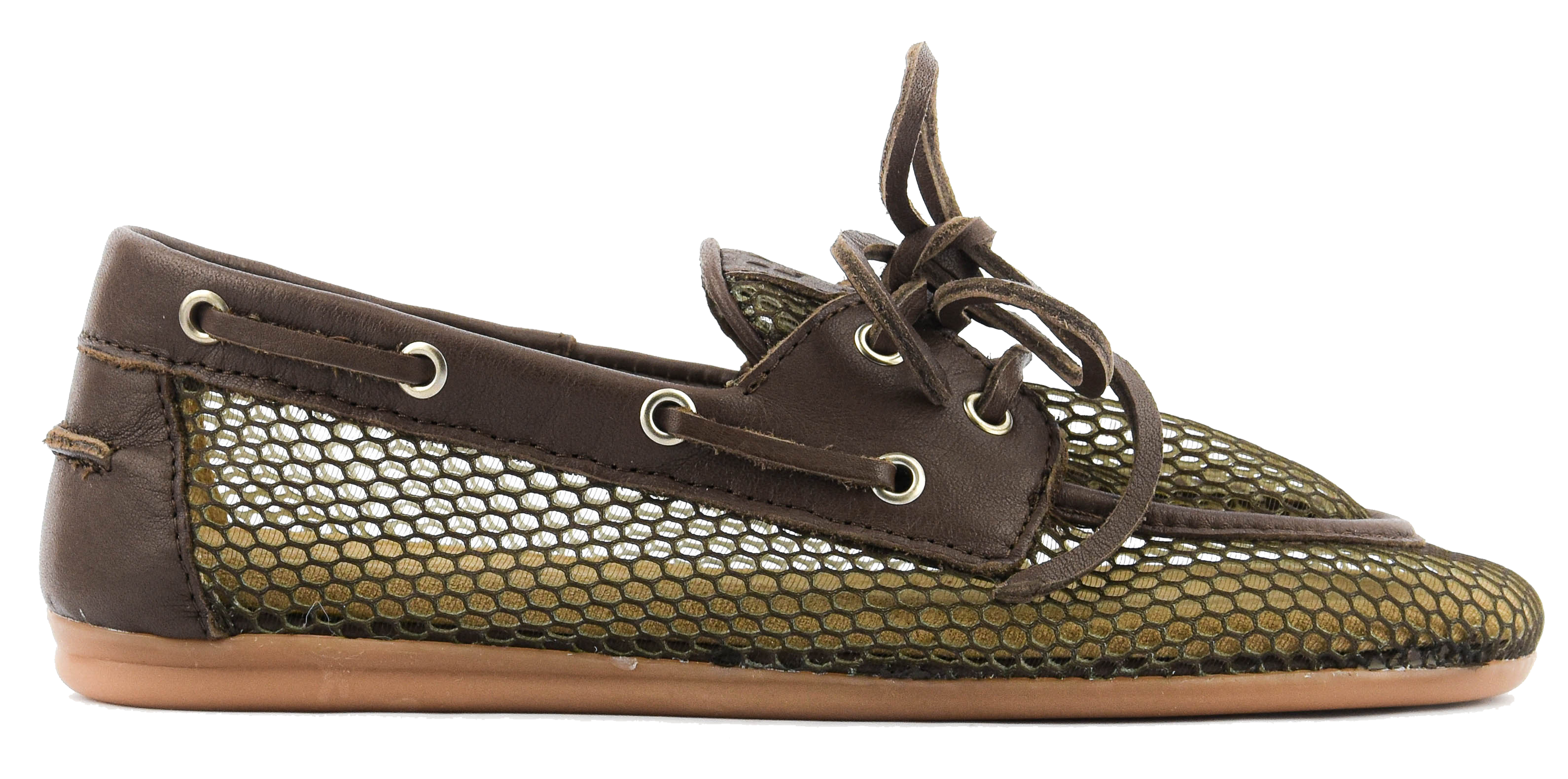 POSA BOAT LOAFER MESH DARK BROWN