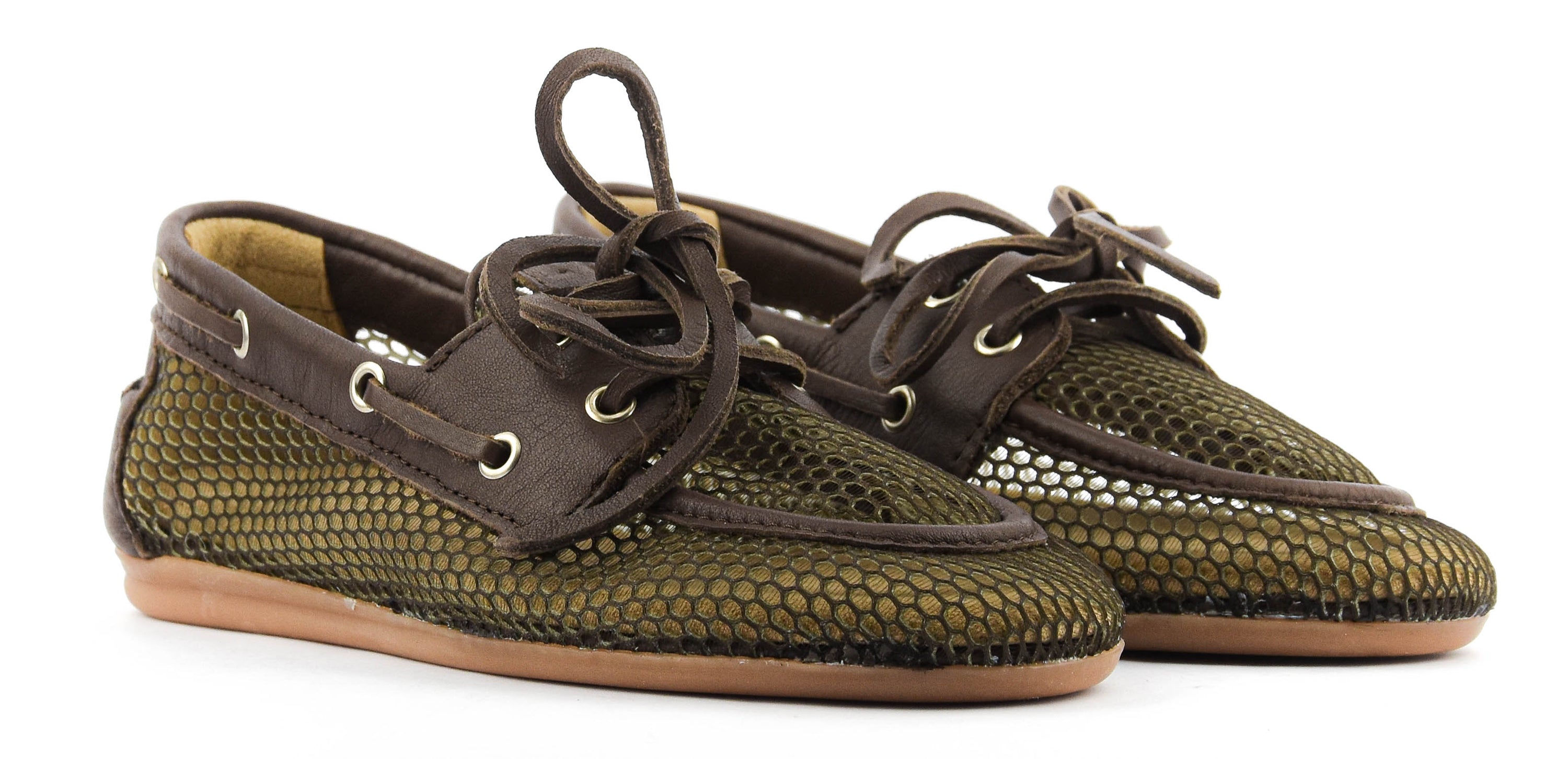 POSA BOAT LOAFER MESH DARK BROWN