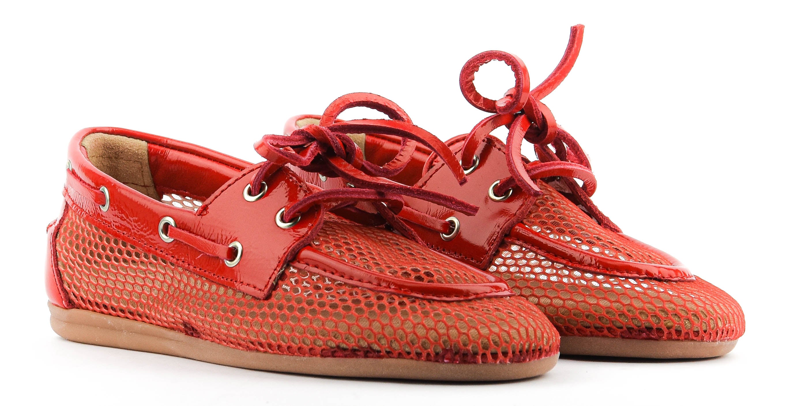 POSA BOAT LOAFER MESH FERRARI RED