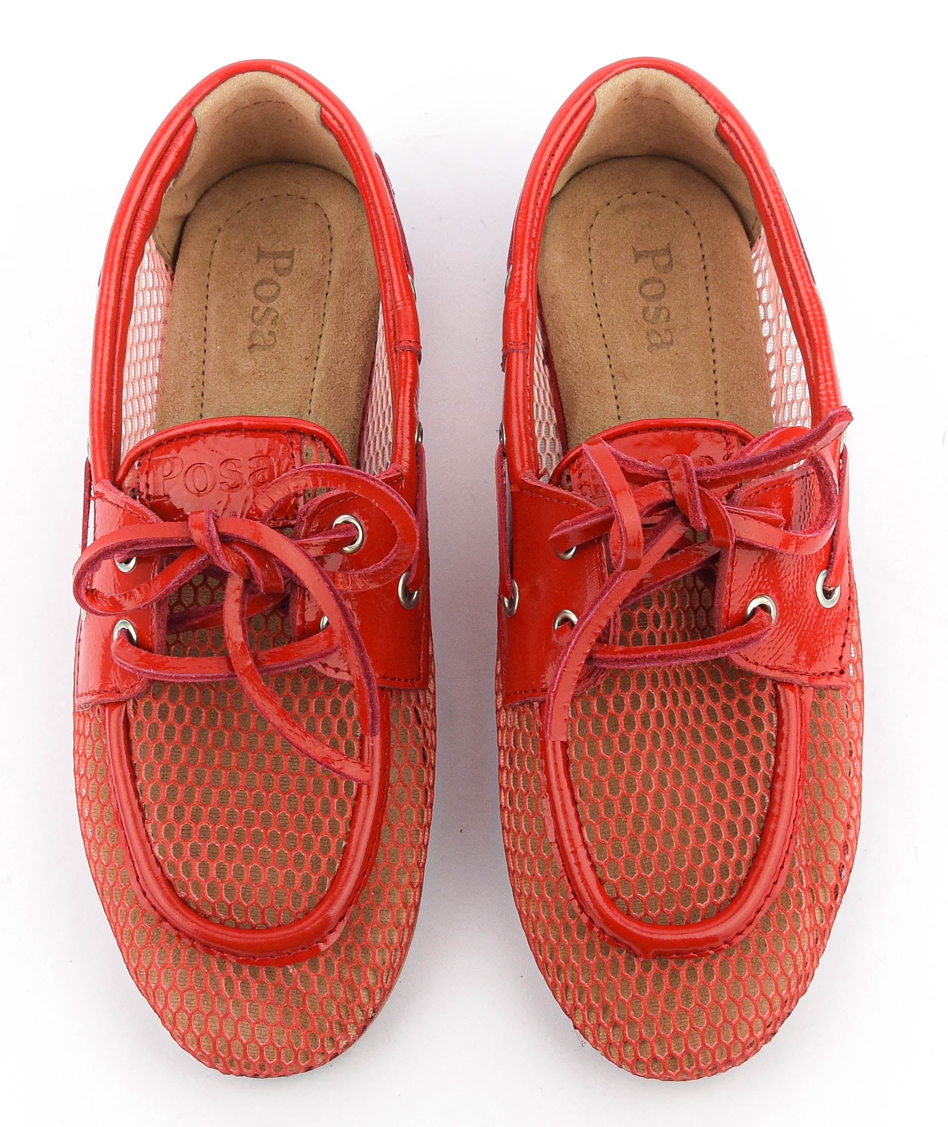 POSA BOAT LOAFER MESH FERRARI RED