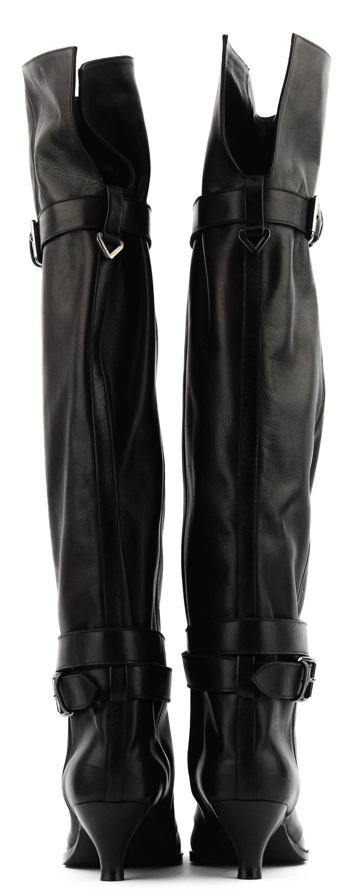 ELENA IACHI 2 BUCKLE SLOUCHY BOOT QUEENIE BLACK