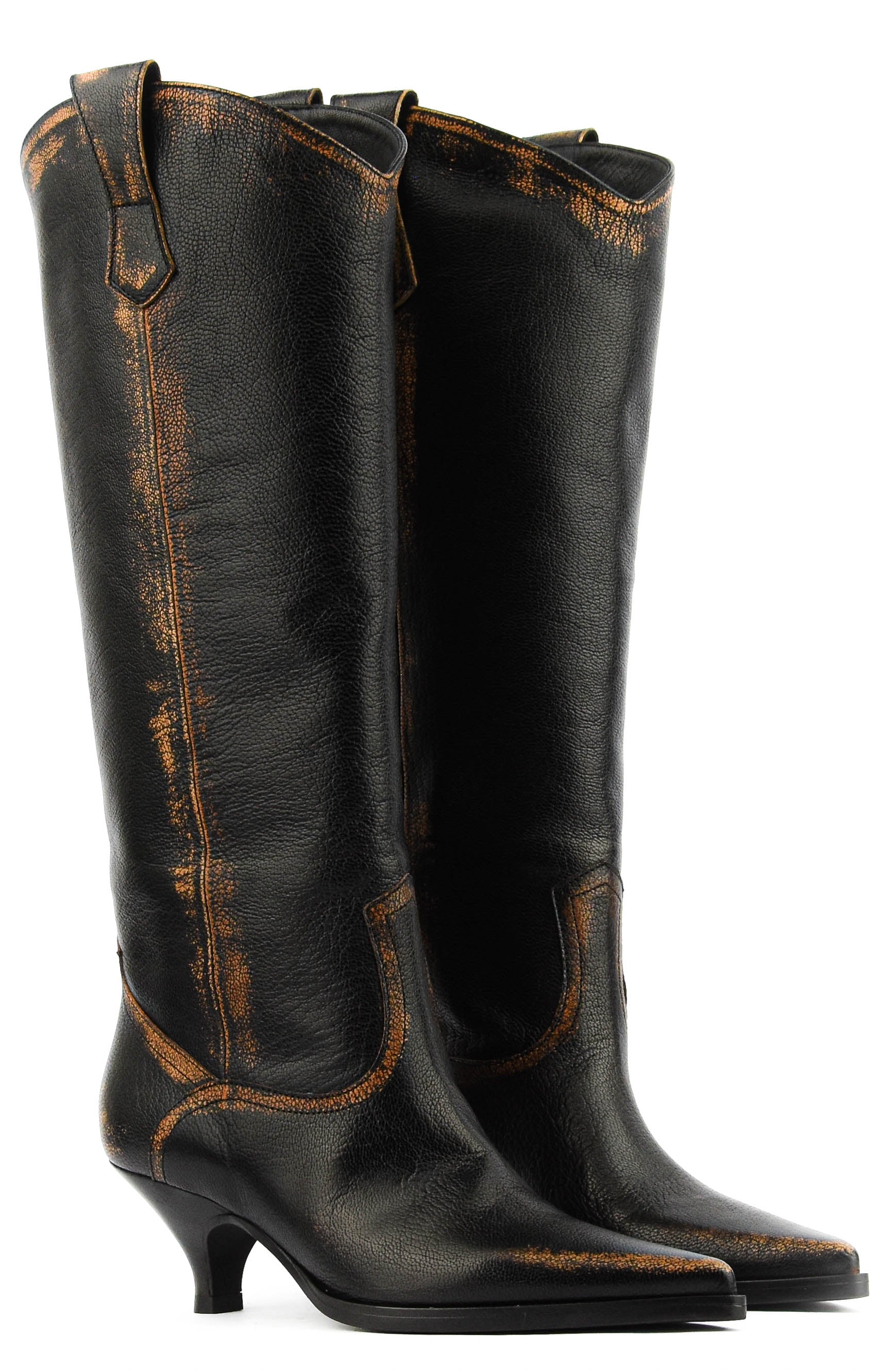 ELENA IACHI POINTY BOOT VINTAGE BROWN