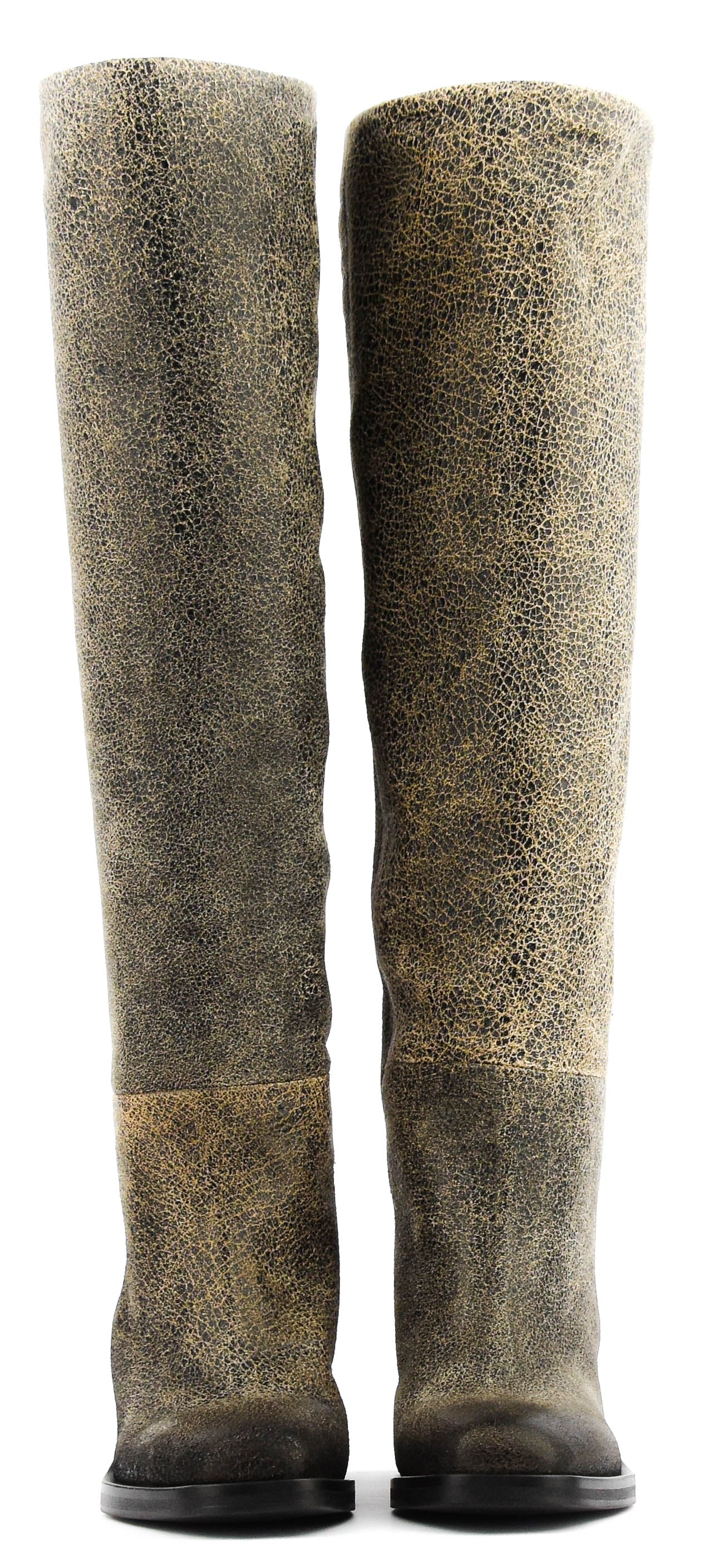 ELENA IACHI SQUARE LONG BOOT VINTAGE TAUPE