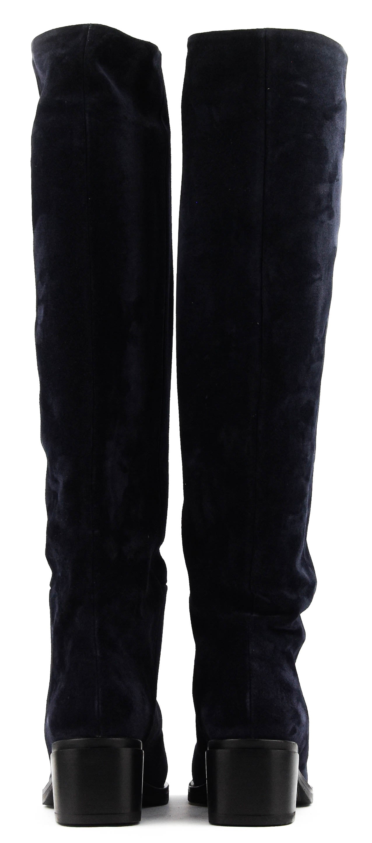ELENA IACHI SQUARE LONG BOOT BLUE SUEDE