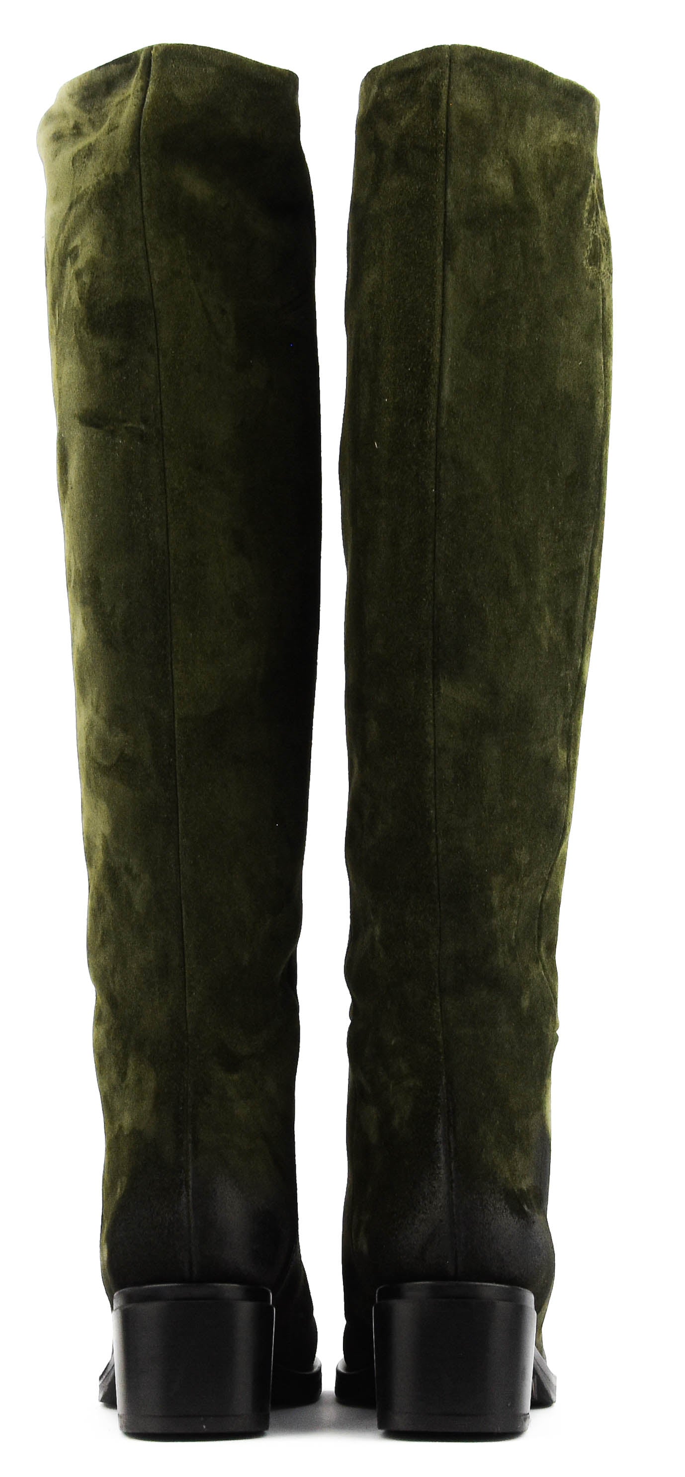 ELENA IACHI SQUARE LONG BOOT GREEN SUEDE