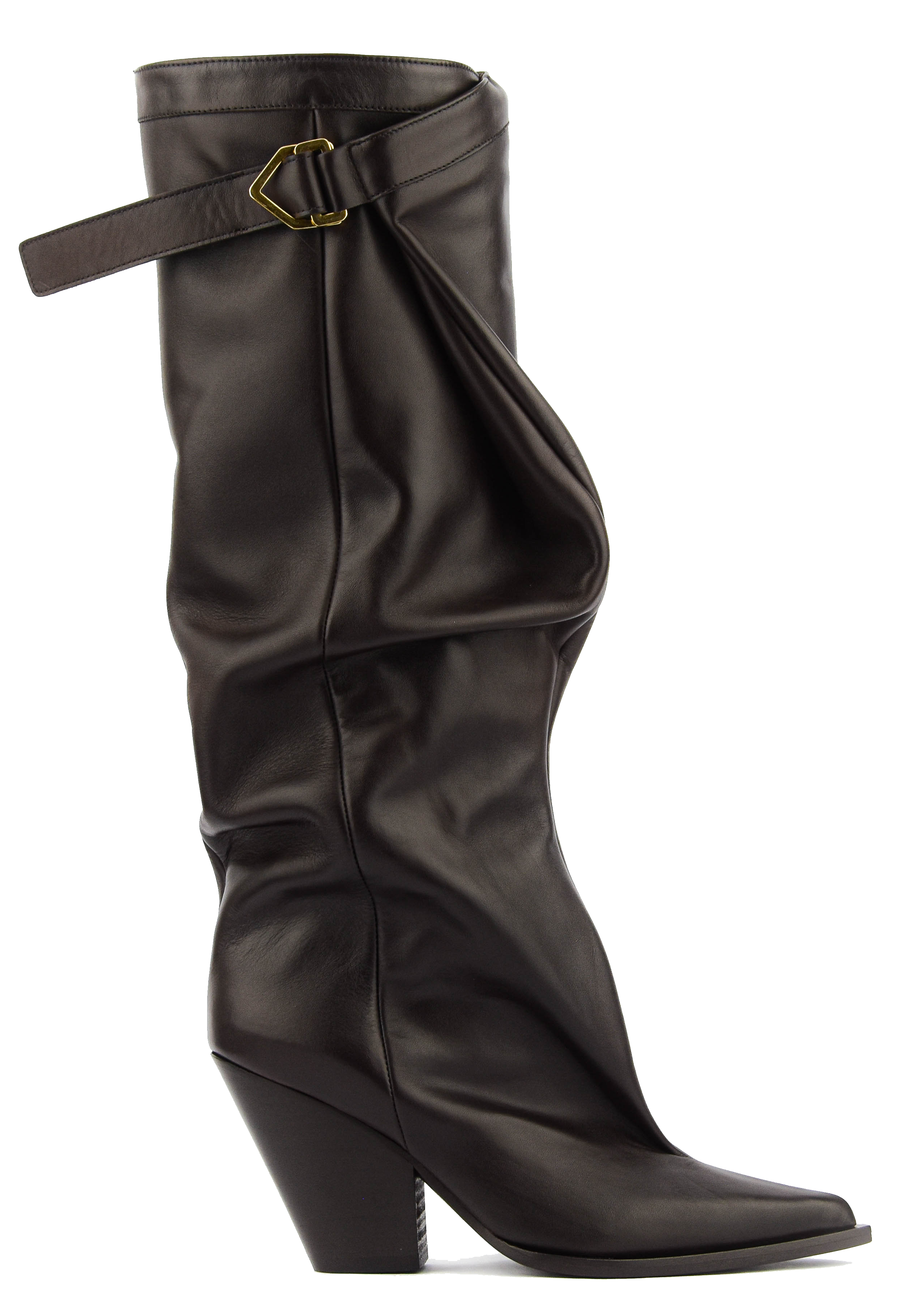ELENA IACHI SLOUCHY DREAM BROWN LEATHER