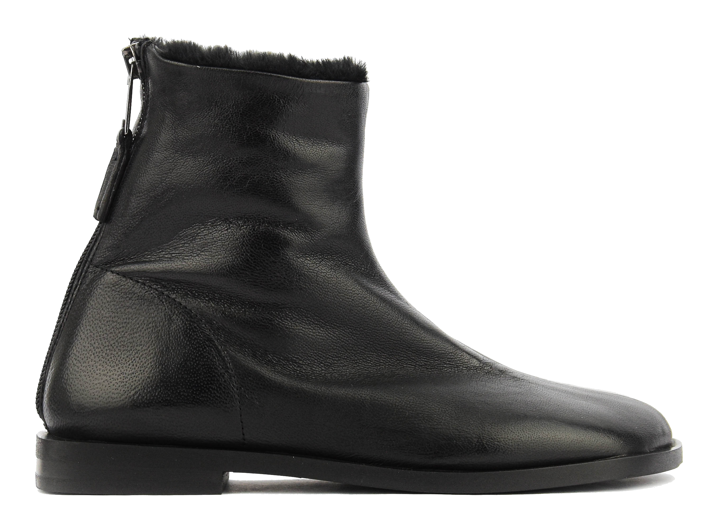 ELENA IACHI FUR LINED BOOTIE BLACK