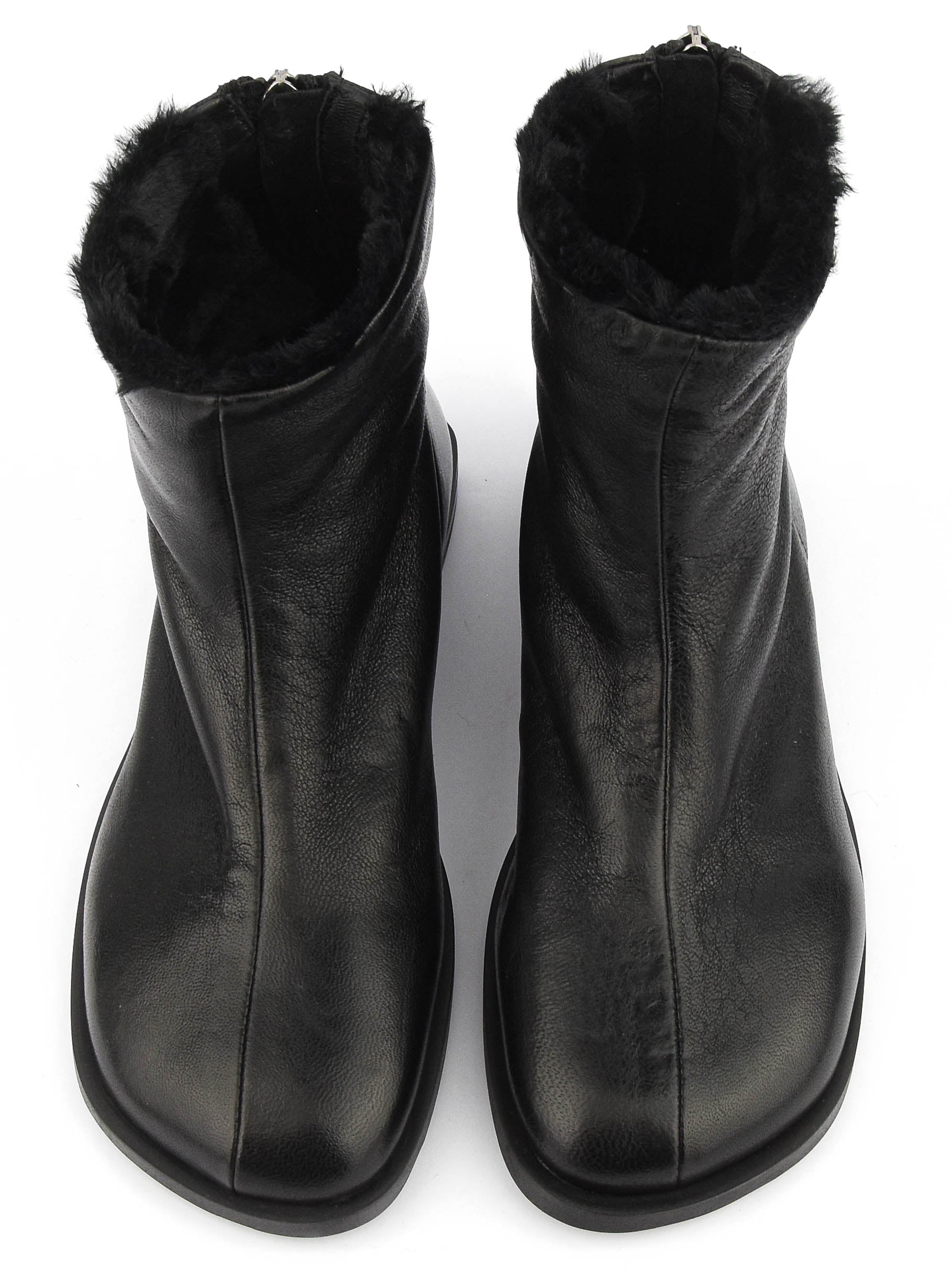 ELENA IACHI FUR LINED BOOTIE BLACK