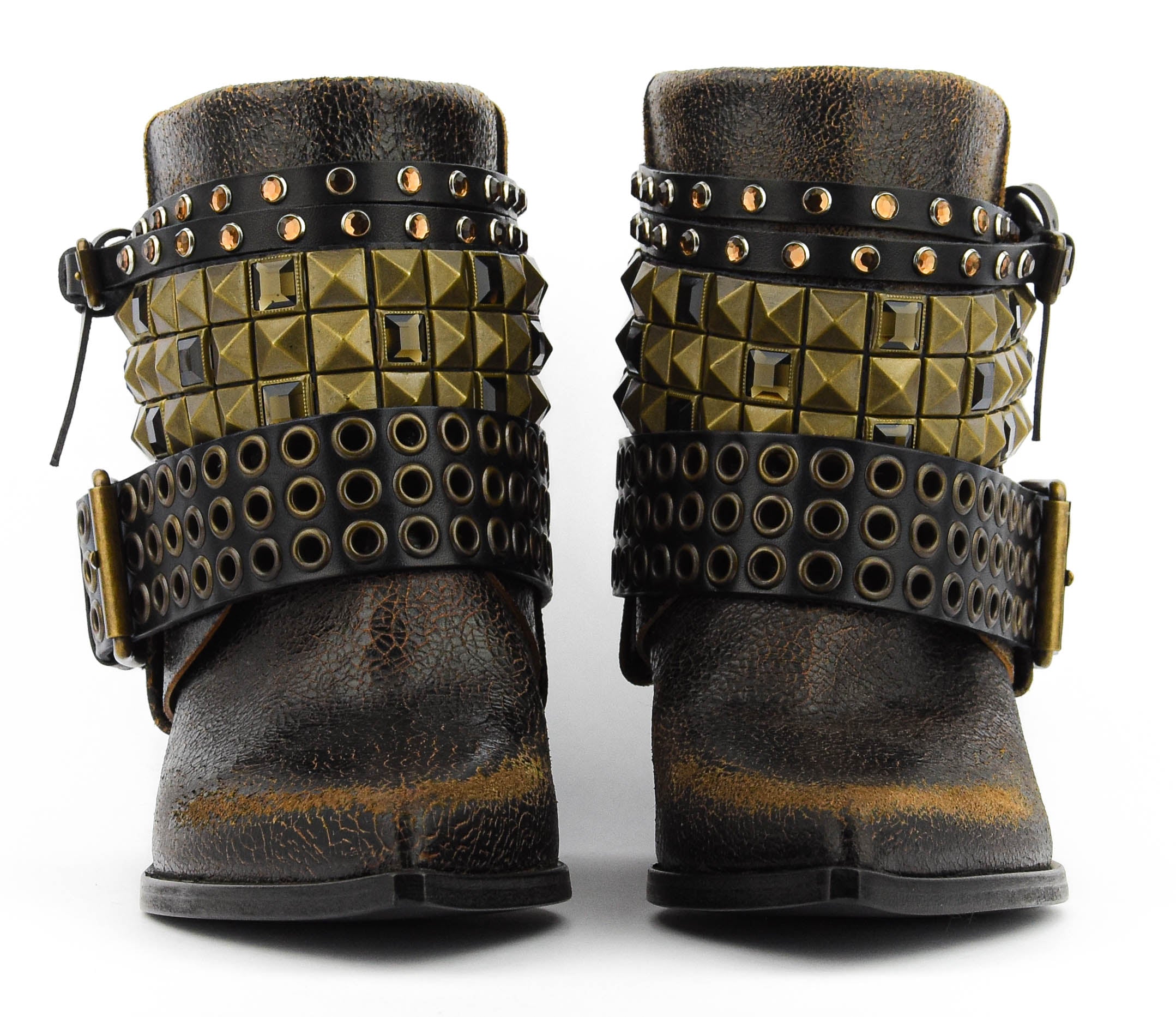 ELENA IACHI ROCKSTAR BOOT BROWN VINTAGE