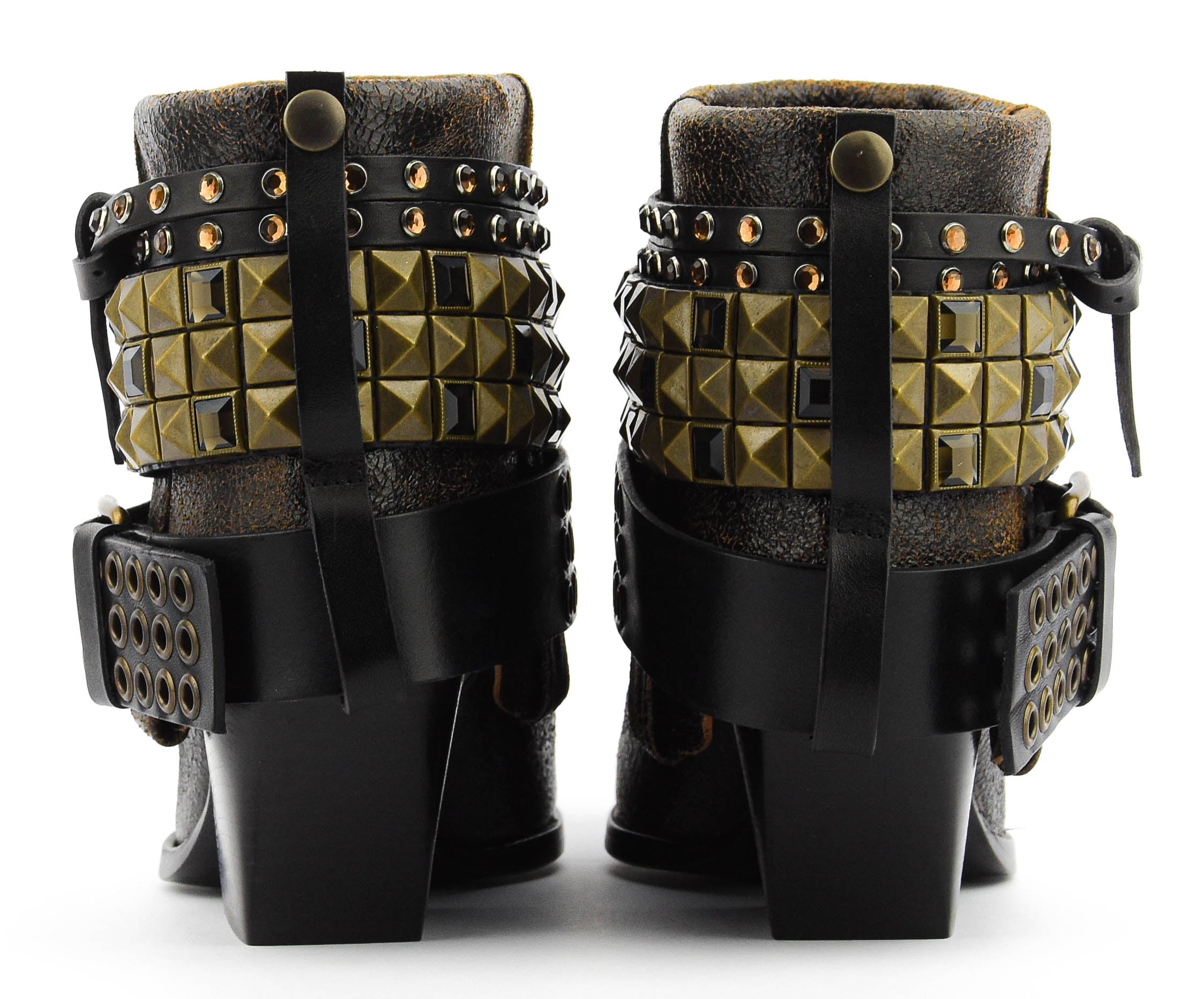ELENA IACHI ROCKSTAR BOOT BROWN VINTAGE