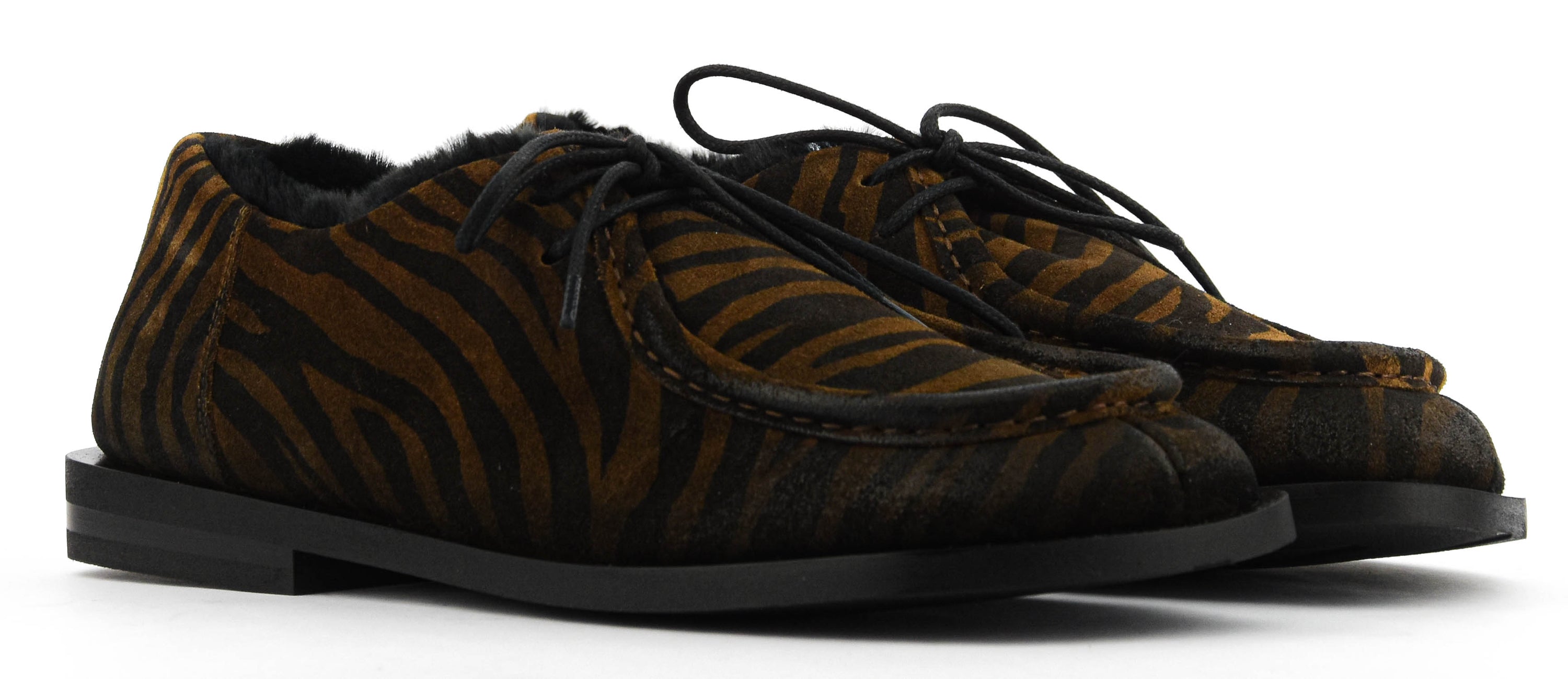 ELENA IACHI LACE UP ZEBRA