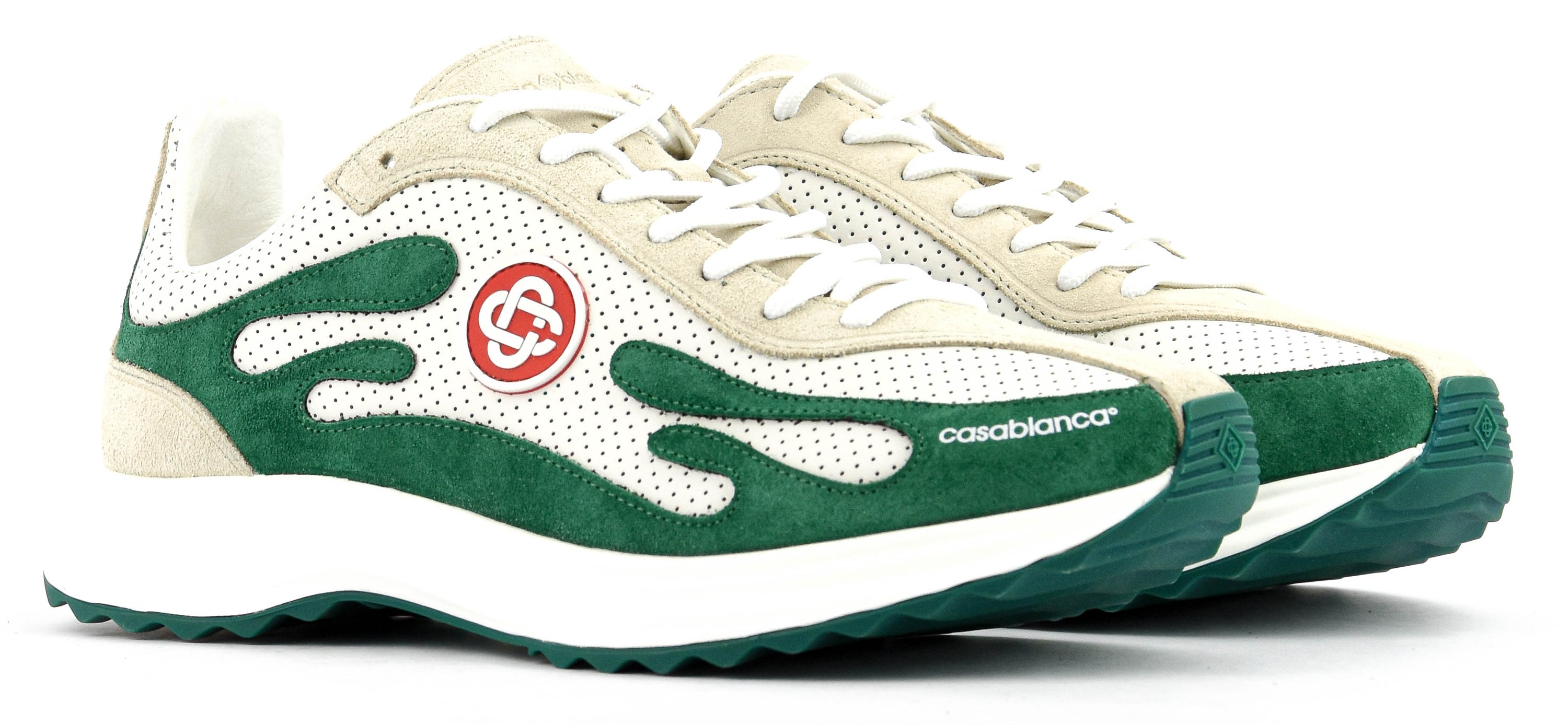 CASABLANCA STADE SNEAKER GREEN WHITE