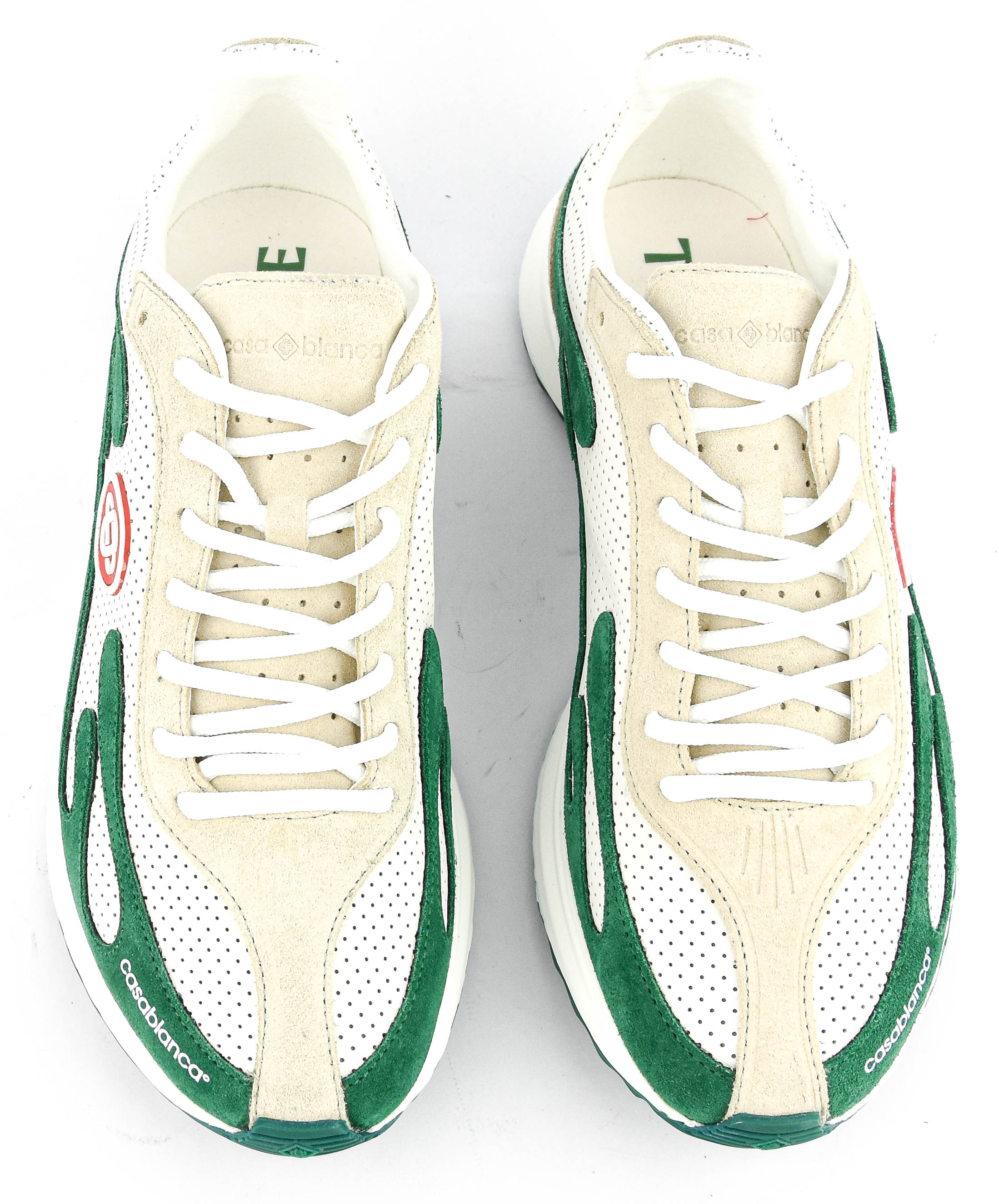 CASABLANCA STADE SNEAKER GREEN WHITE
