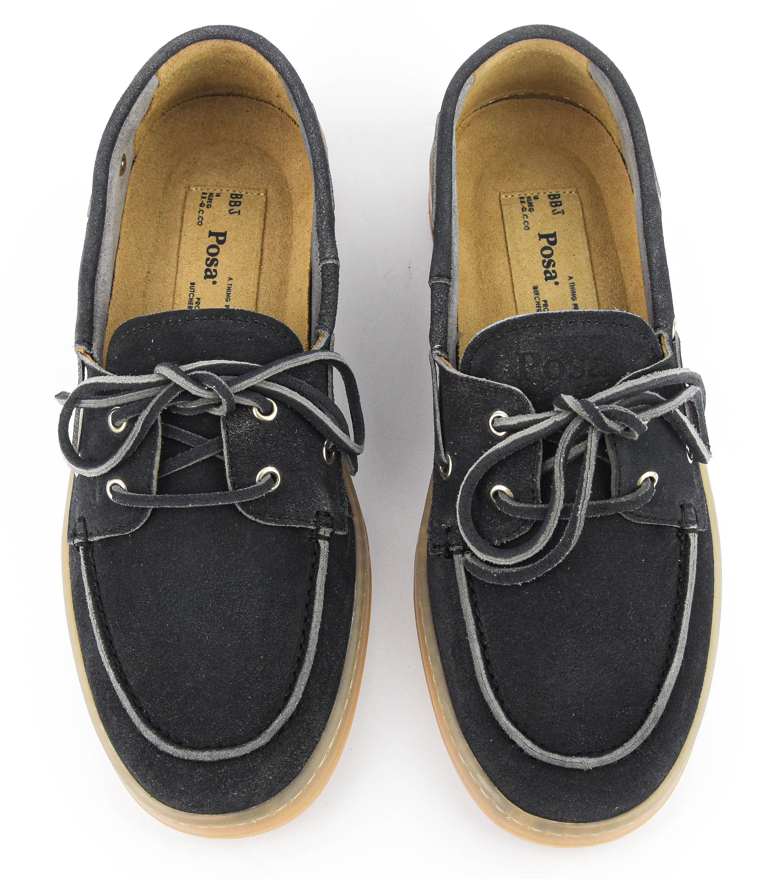 POSA BOATLOAFER MAN BLUE SUEDE BUTCHER EDIT.