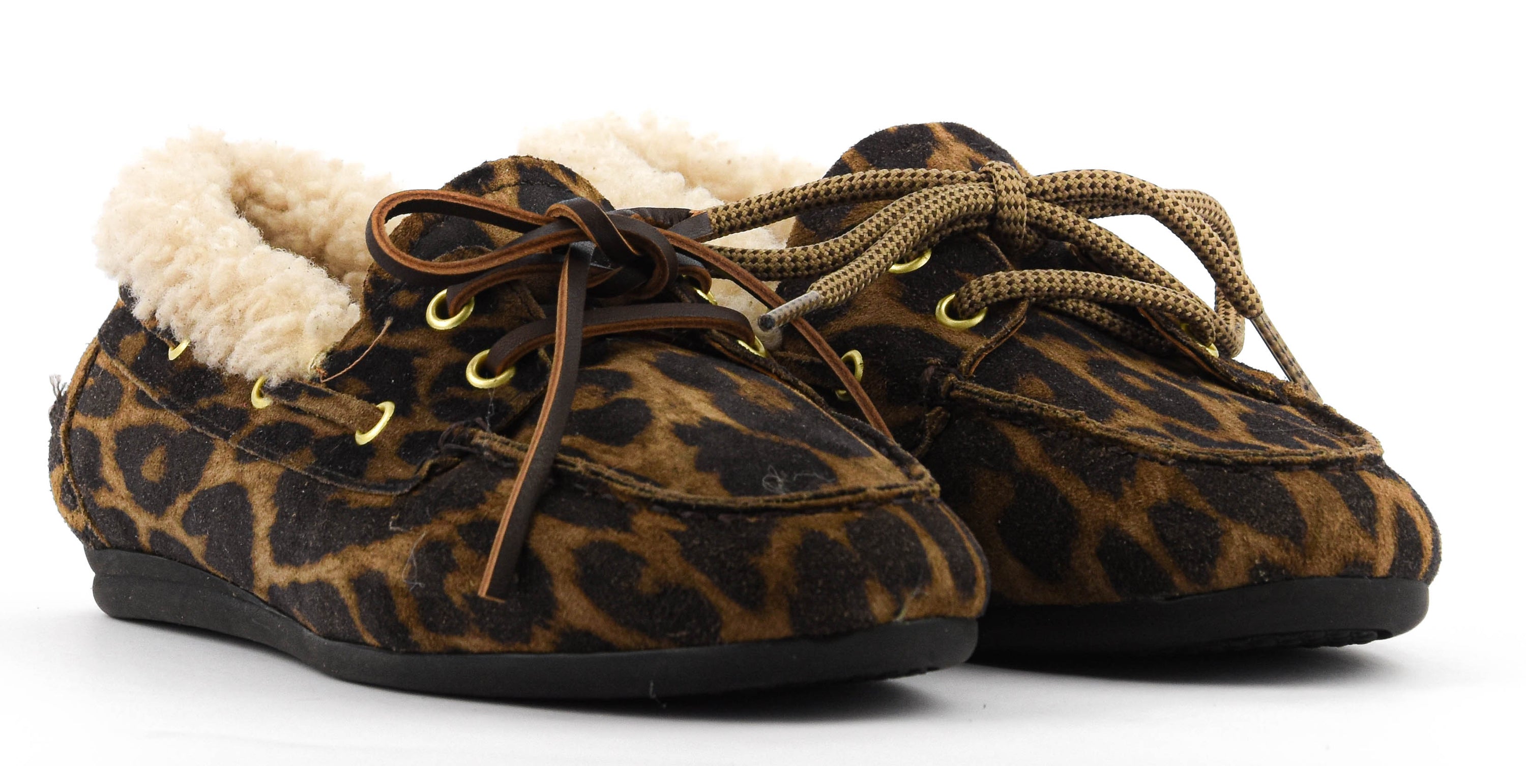 TORAL NAHUA LEOPARD BOAT SHOE SHEARLING