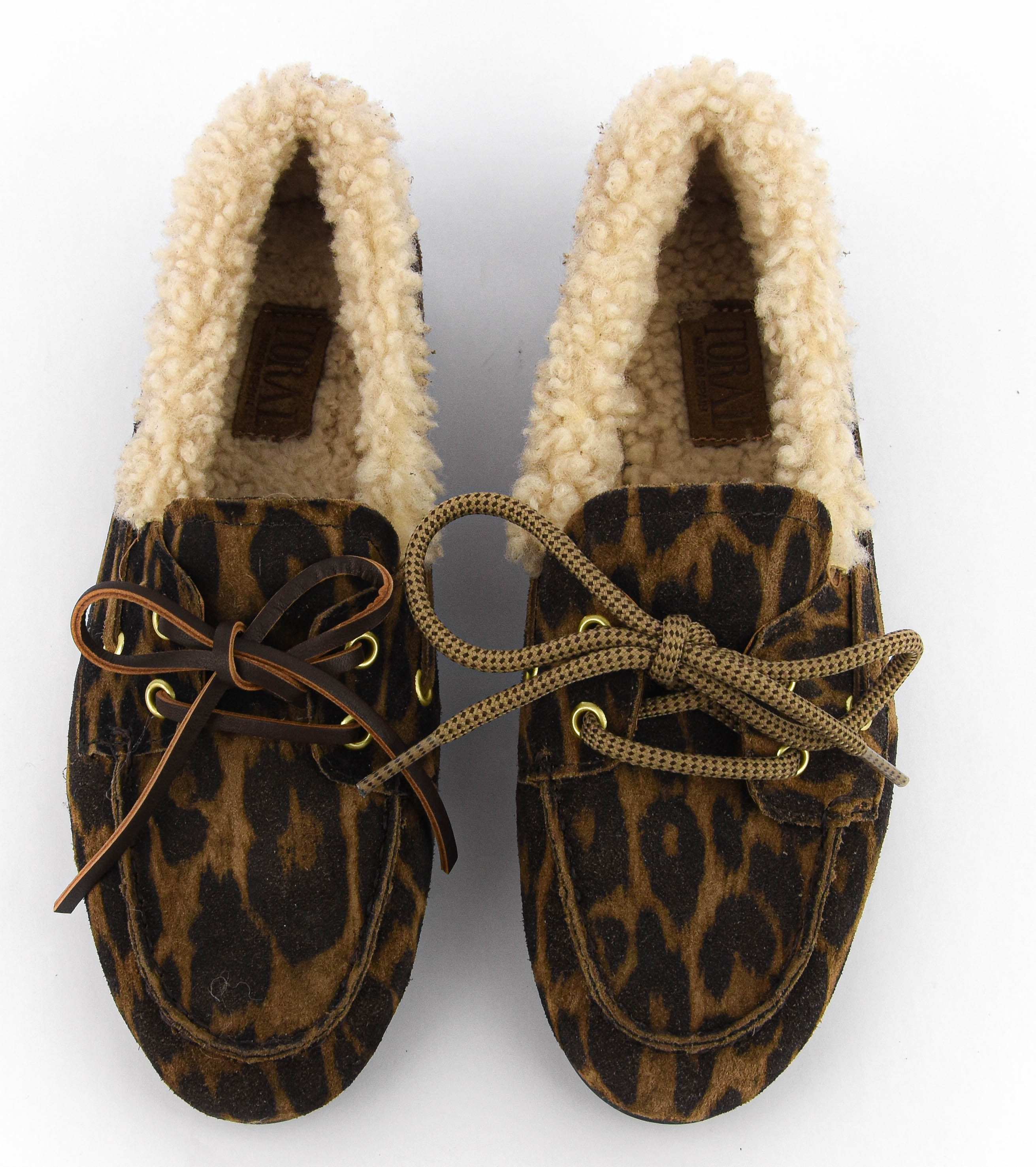 TORAL NAHUA LEOPARD BOAT SHOE SHEARLING
